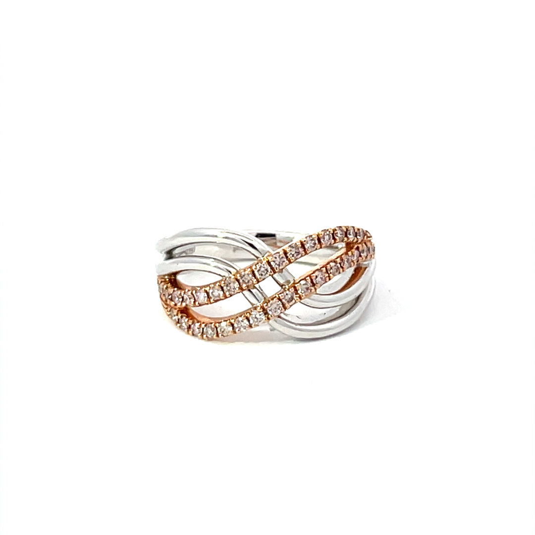 18ct White Gold Pink Diamond Ring