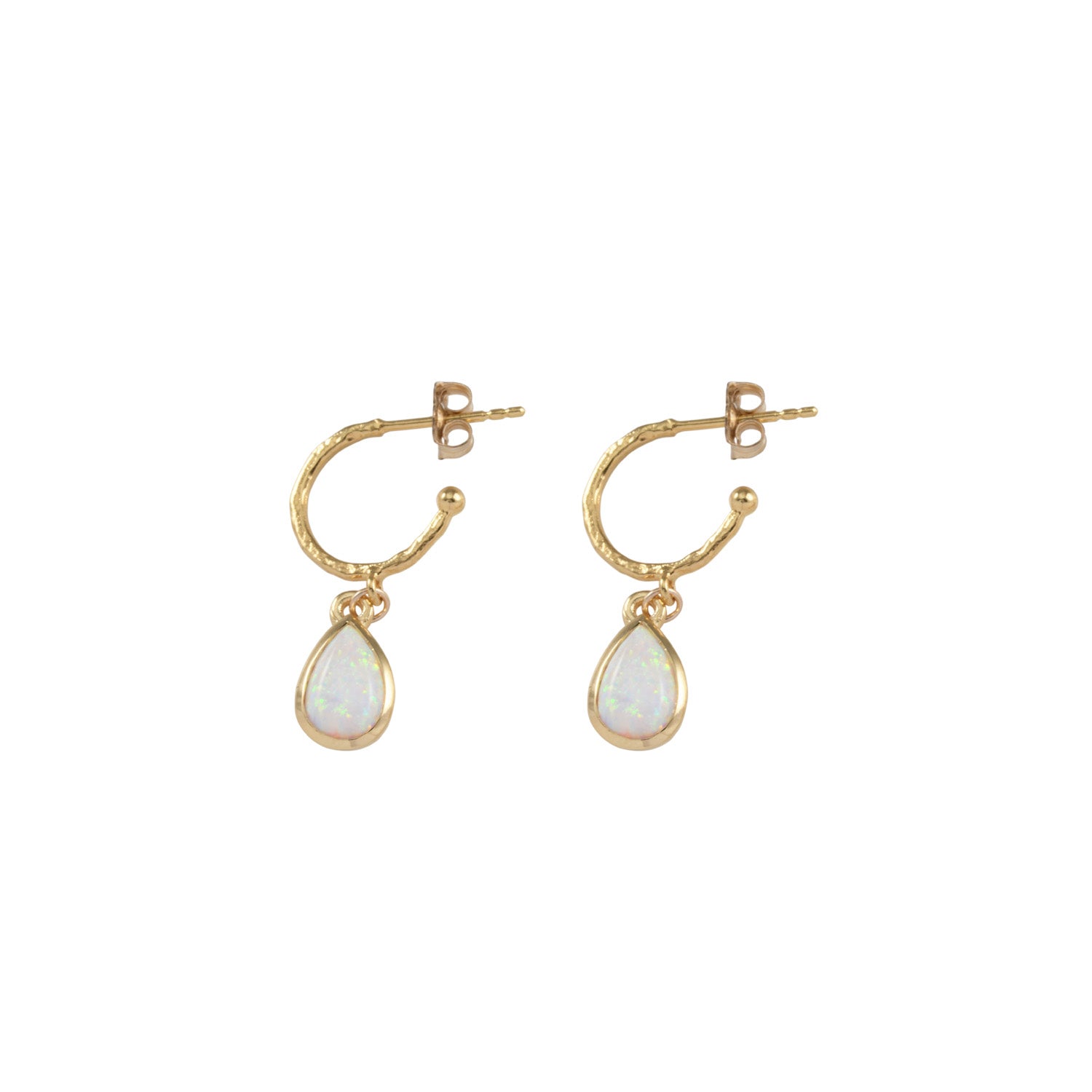 Vontreskow Yellow Gold Plated Opal Earrings