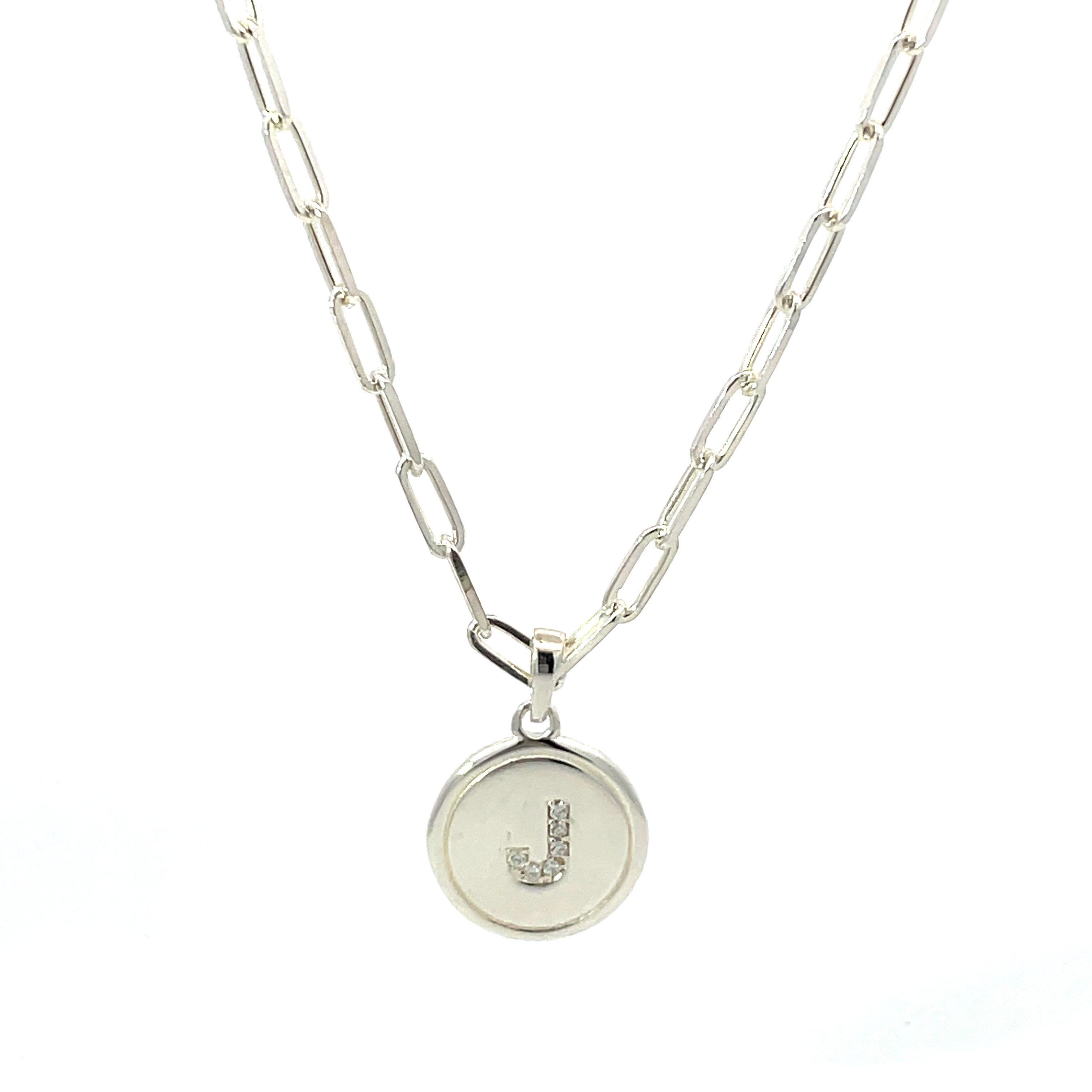 Vontreskow Sterling Silver Initial J Necklace