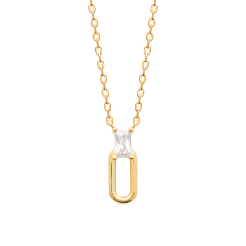 18ct Yellow Gold Plated CZ Necklace