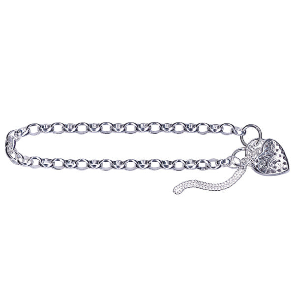 Sterling Silver Padlock Bracelet