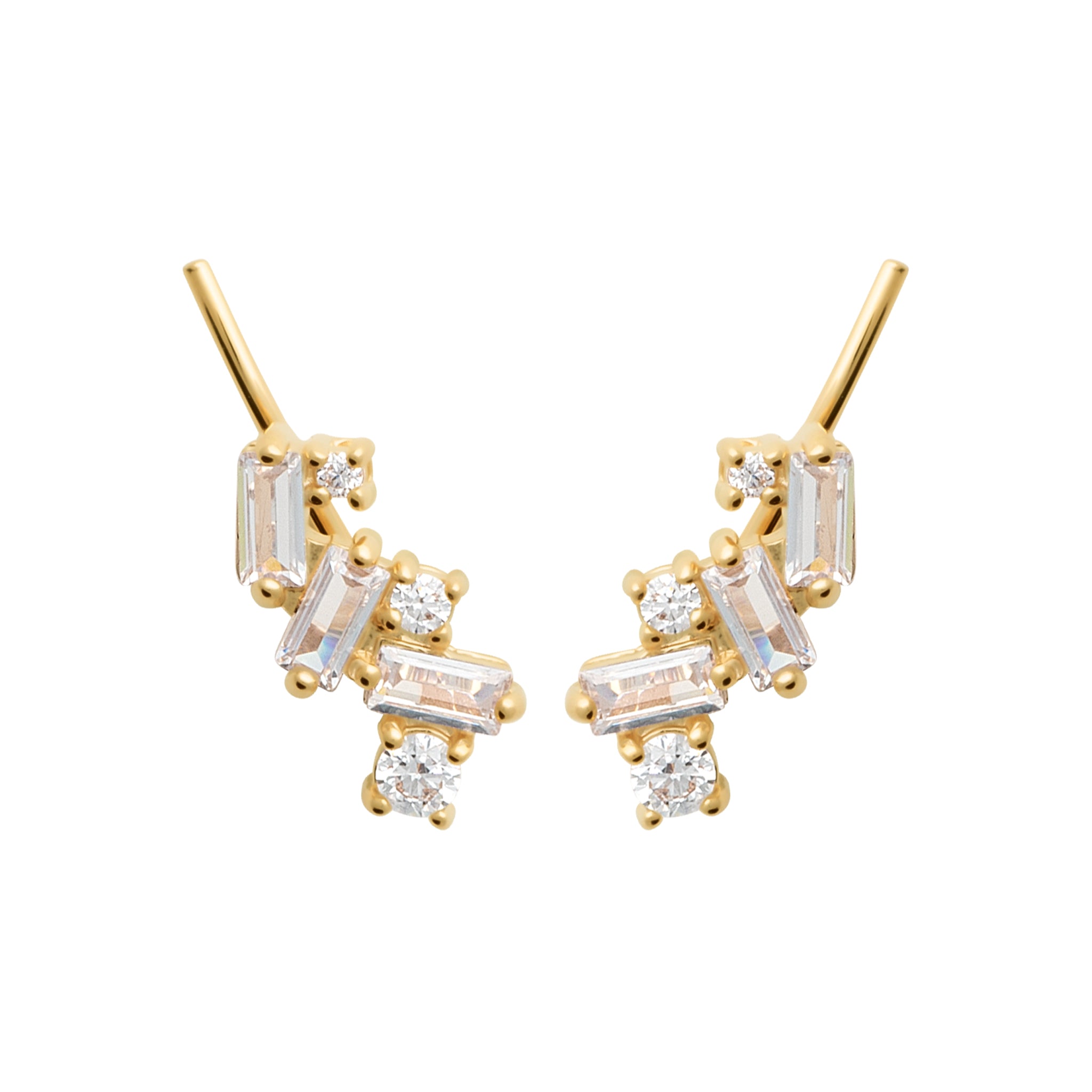 18ct Yellow Gold Plated CZ Earrings