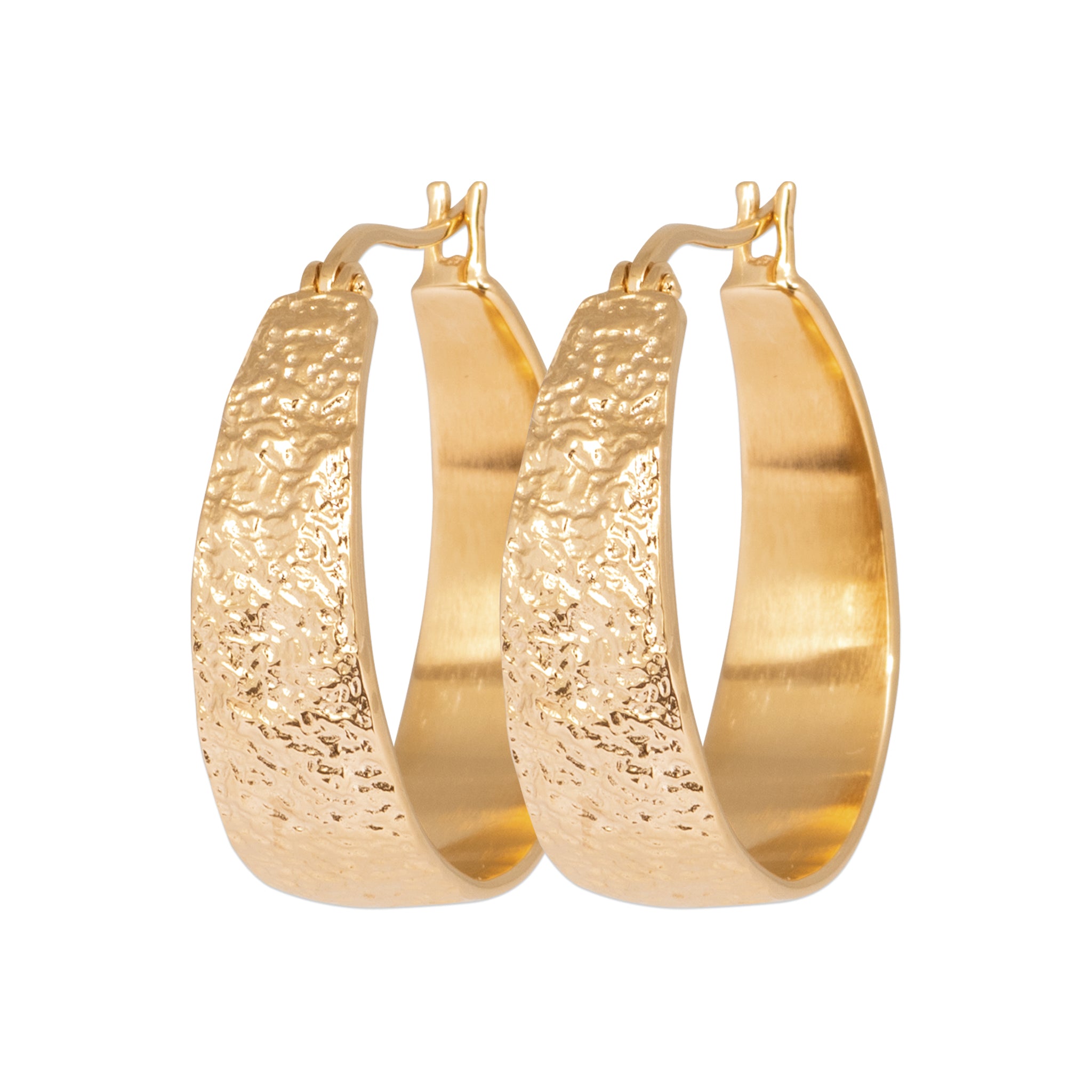 18ct Yellow Gold Plated Hoop Earrings