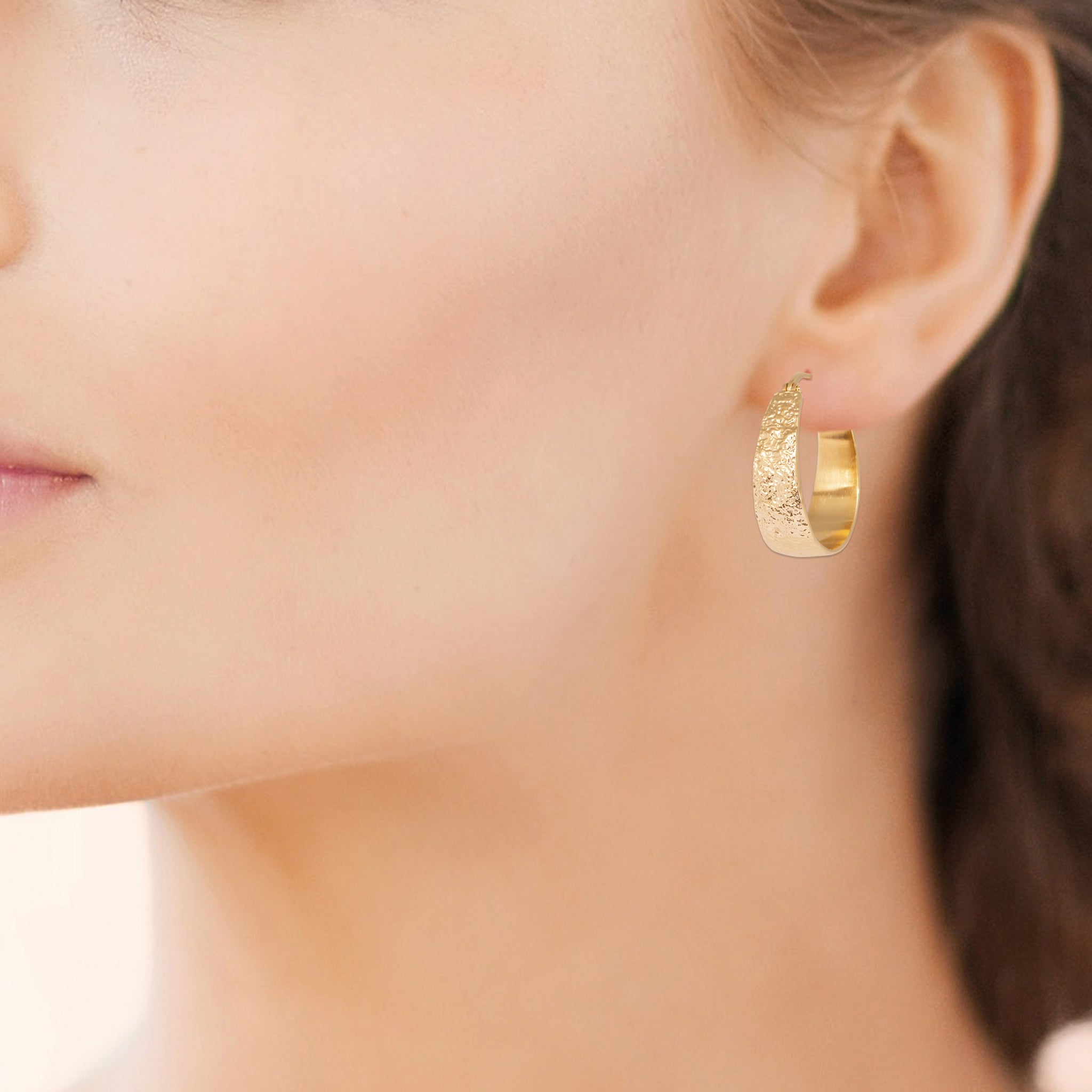 18ct Yellow Gold Plated Hoop Earrings