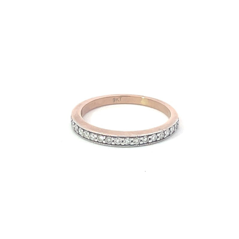 9ct Rose Gold Diamond Bridal Set