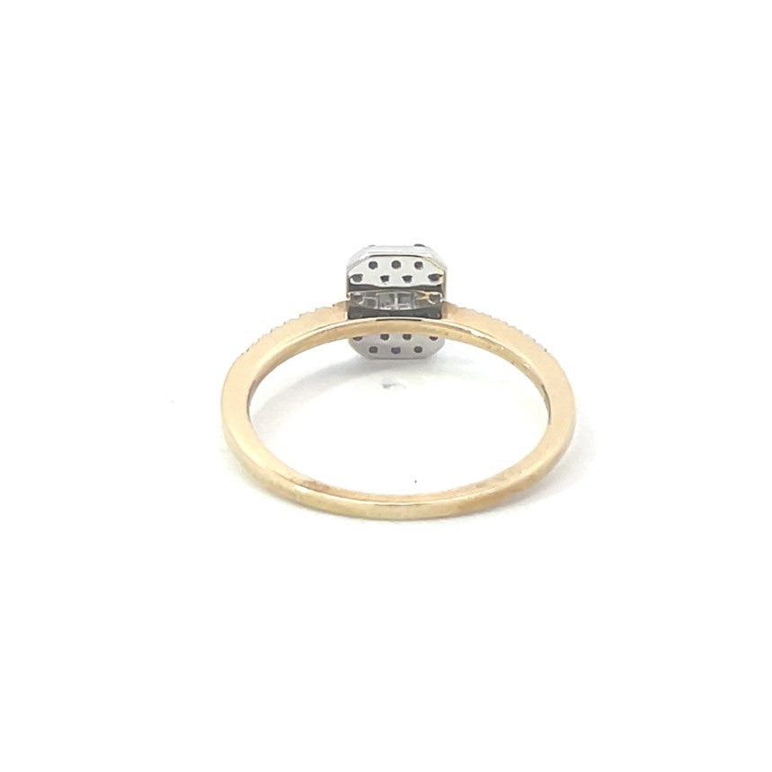 9ct Yellow Gold Diamond Ring