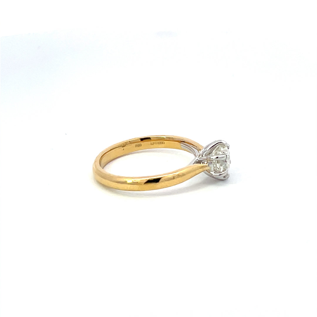 18ct Yellow Gold Solitaire Diamond Ring