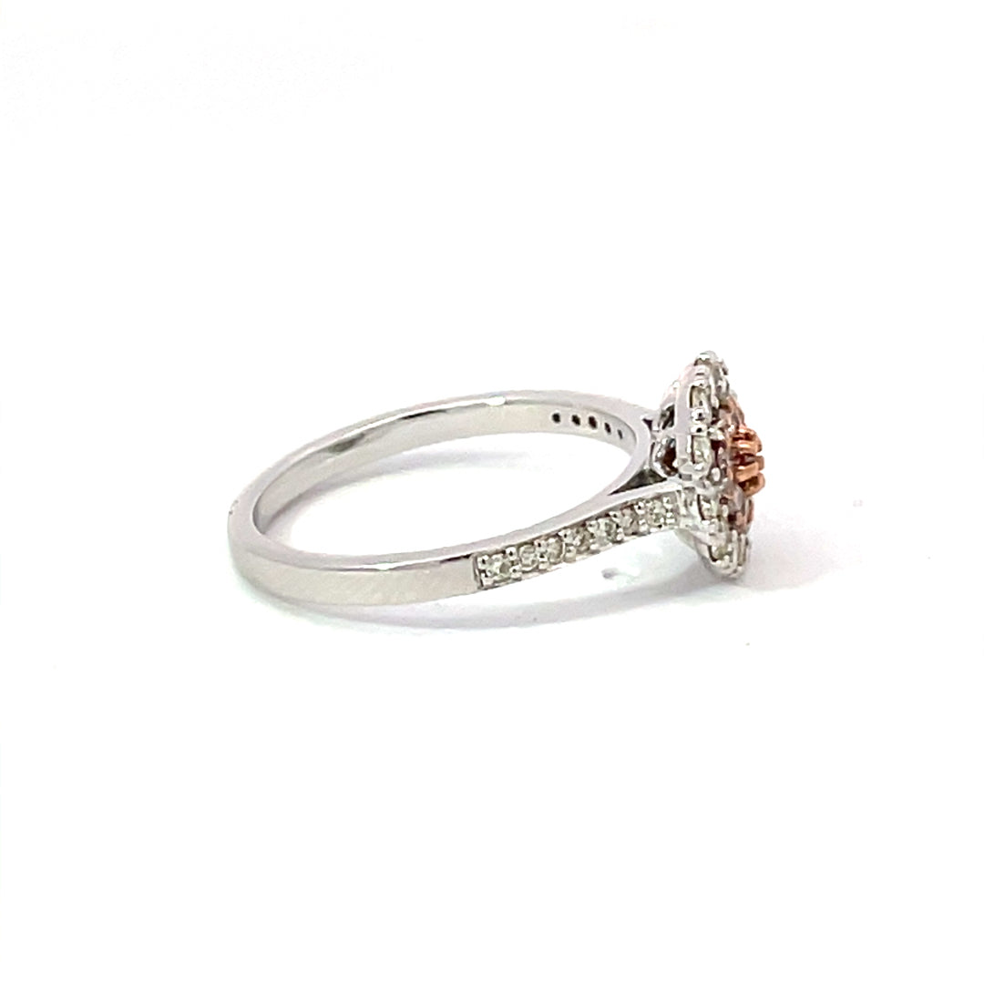 9ct White Gold Pink Diamond Ring
