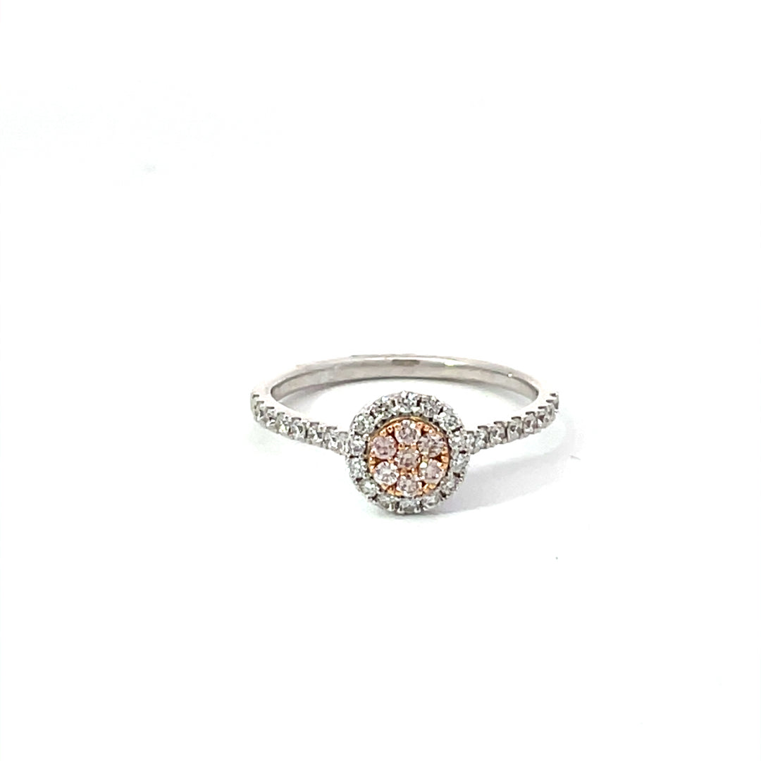 18ct White Gold Pink Diamond Ring