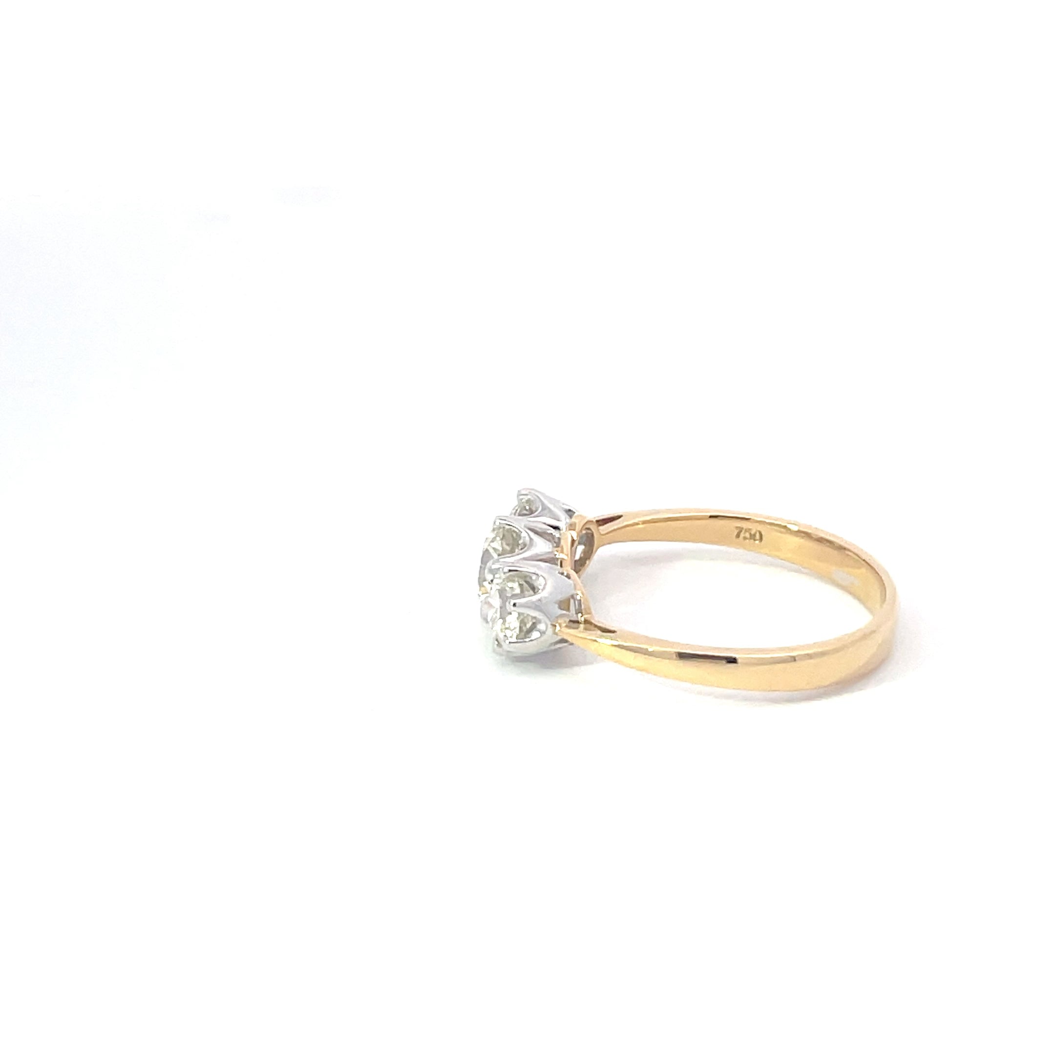 18ct Yellow Gold Trilogy Diamond Ring