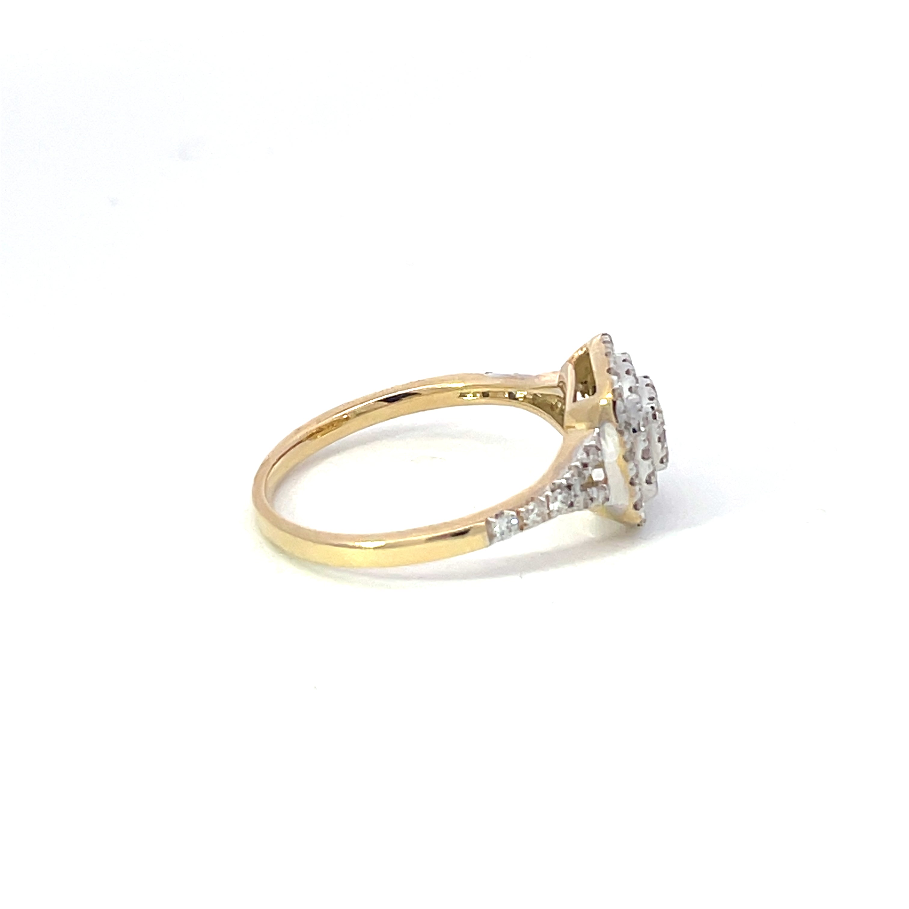 9ct Yellow Gold Diamond Ring