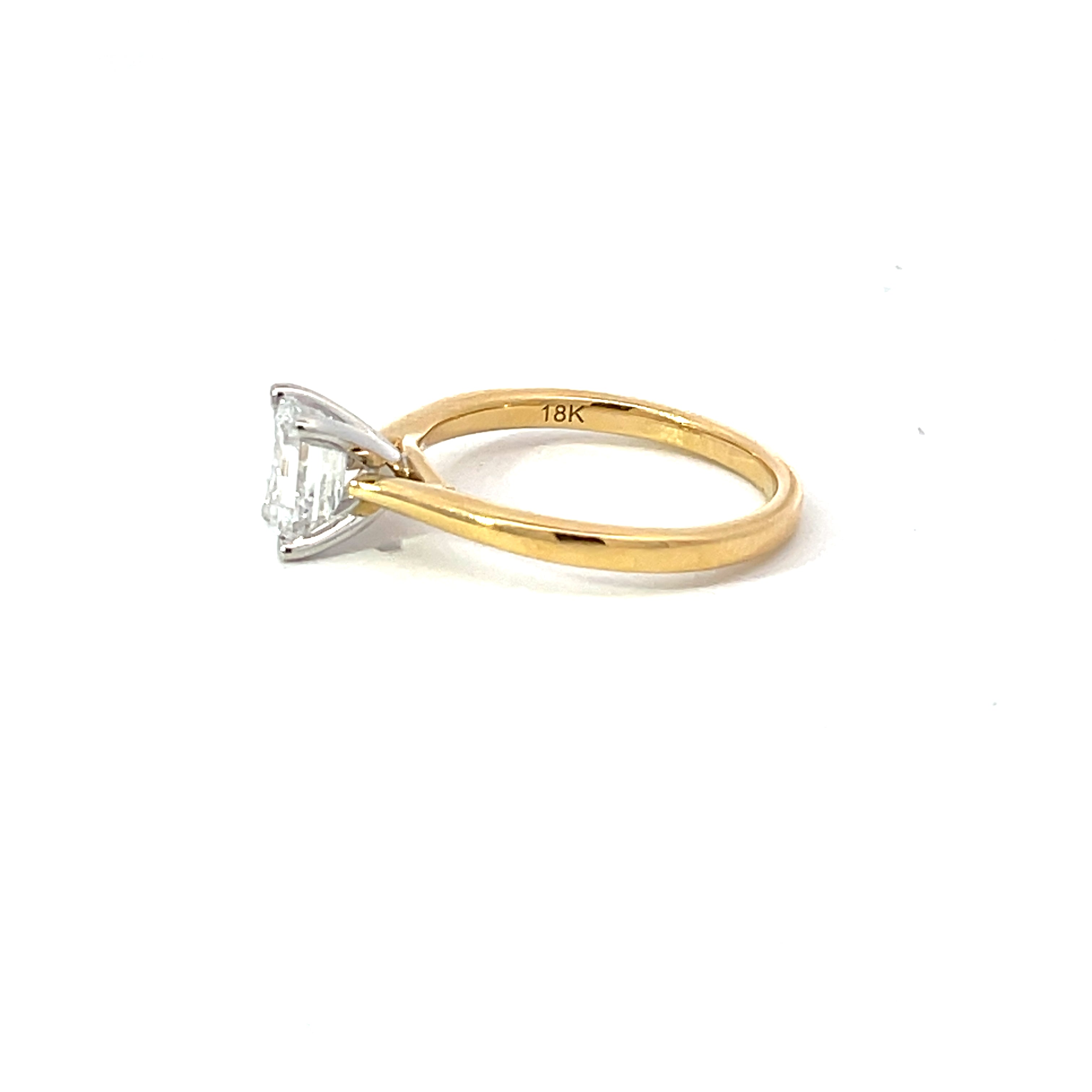 18ct Yellow Gold Lab Grown Diamond Ring