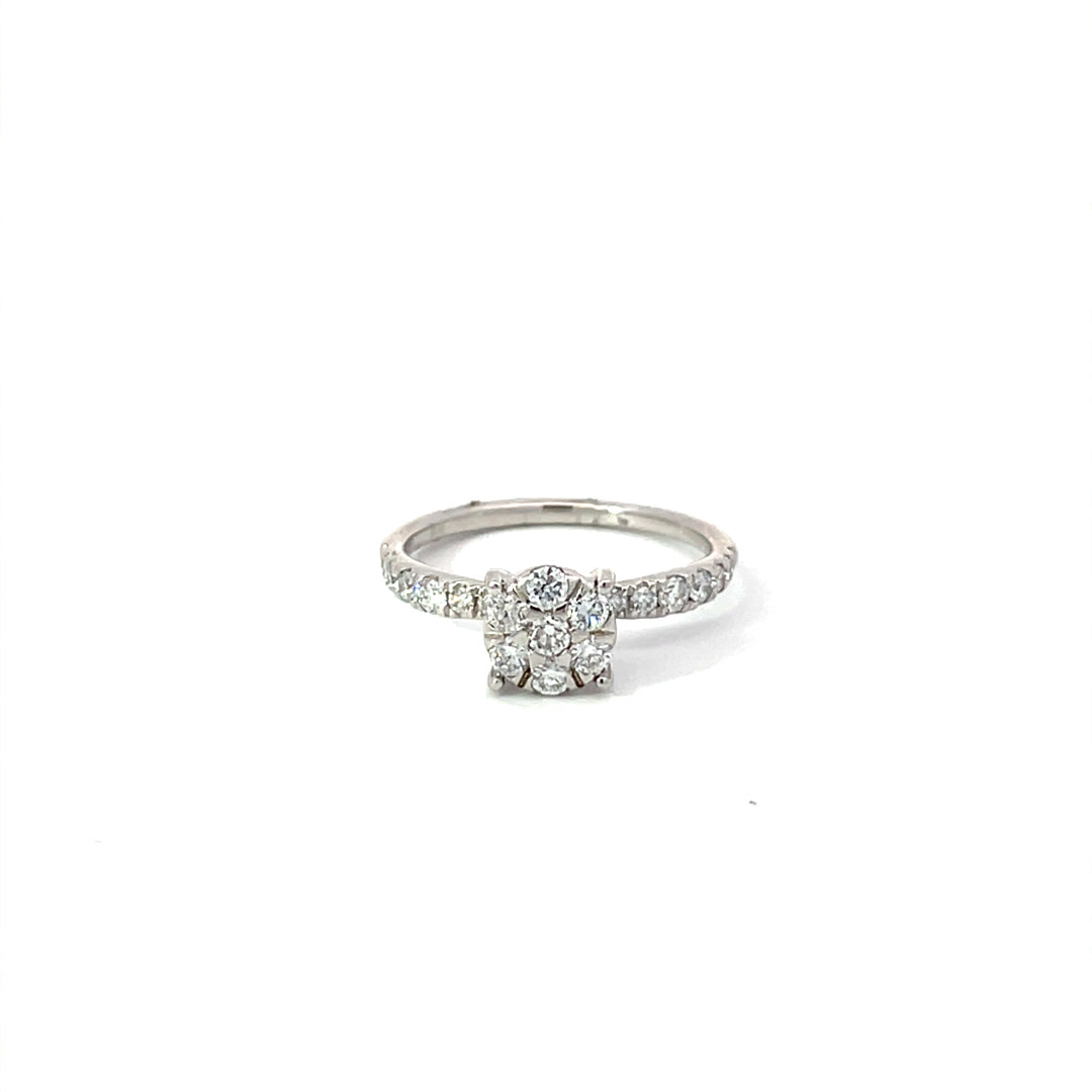 9ct White Gold Lab Grown Diamond Ring