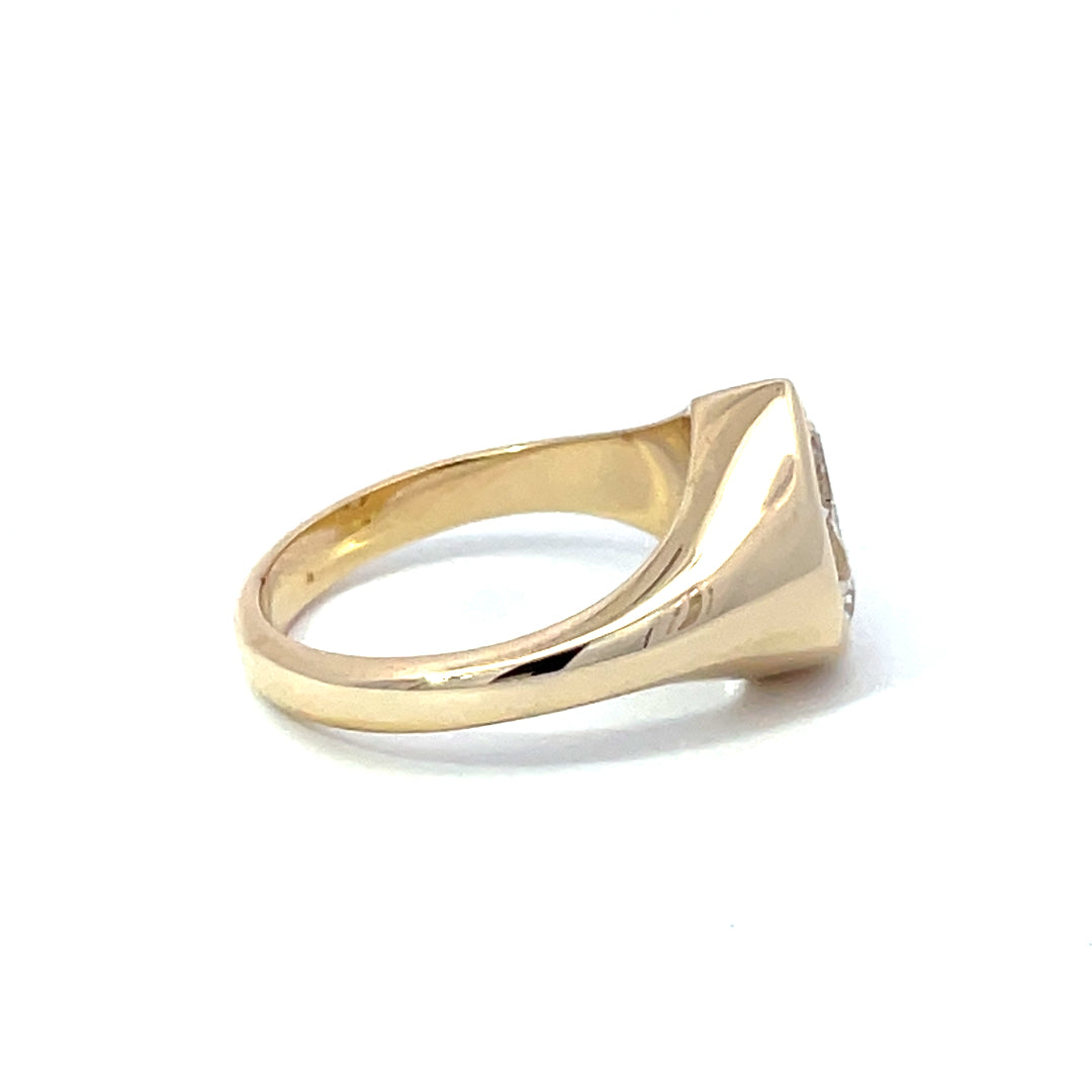 9ct Yellow Gold Lab Grown Diamond Ring
