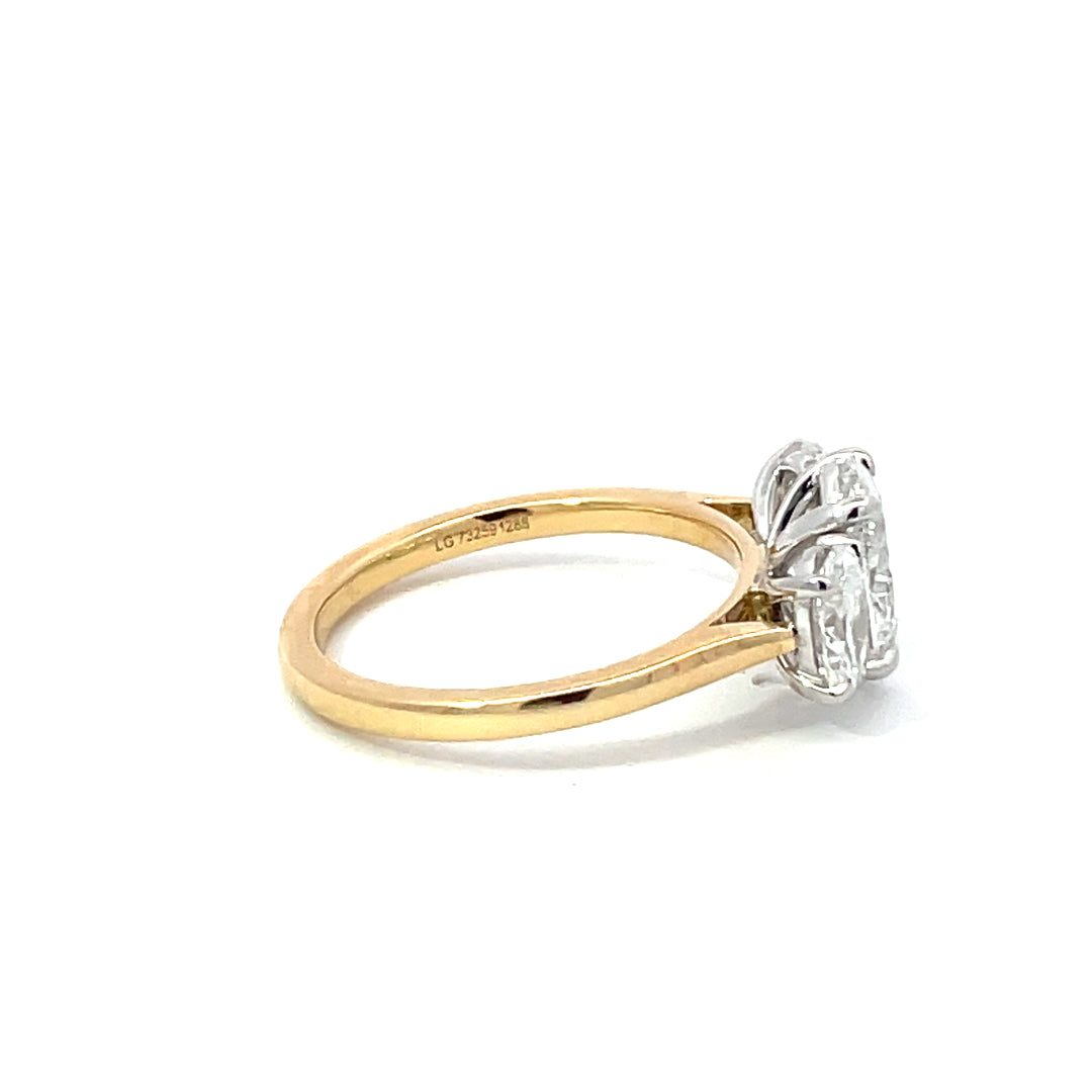 18ct Yellow Gold Lab Grown Diamond Ring