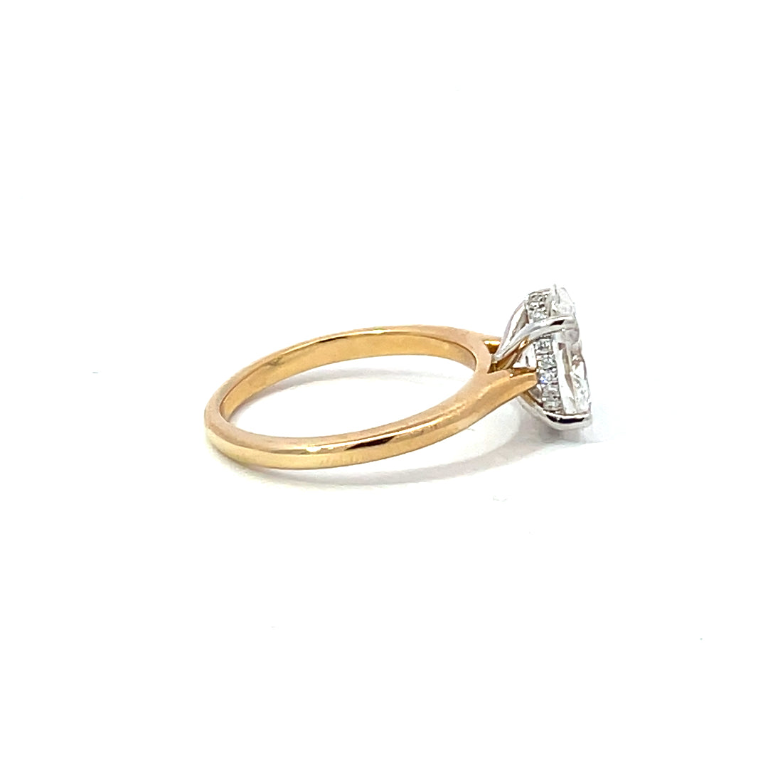 18ct Yellow Gold Lab Grown Diamond Ring