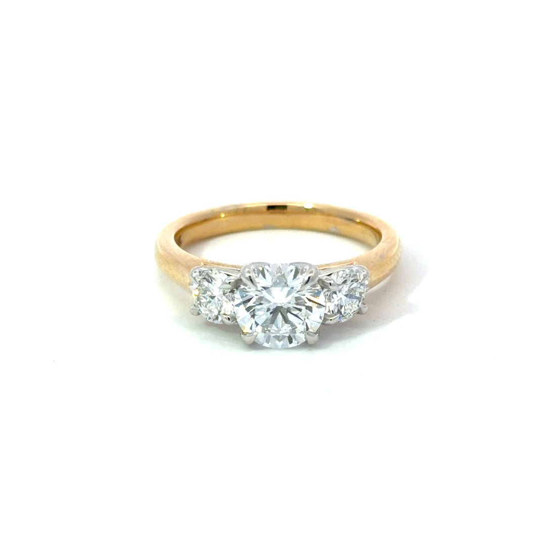 9ct Yellow Gold Lab Grown Diamond Ring
