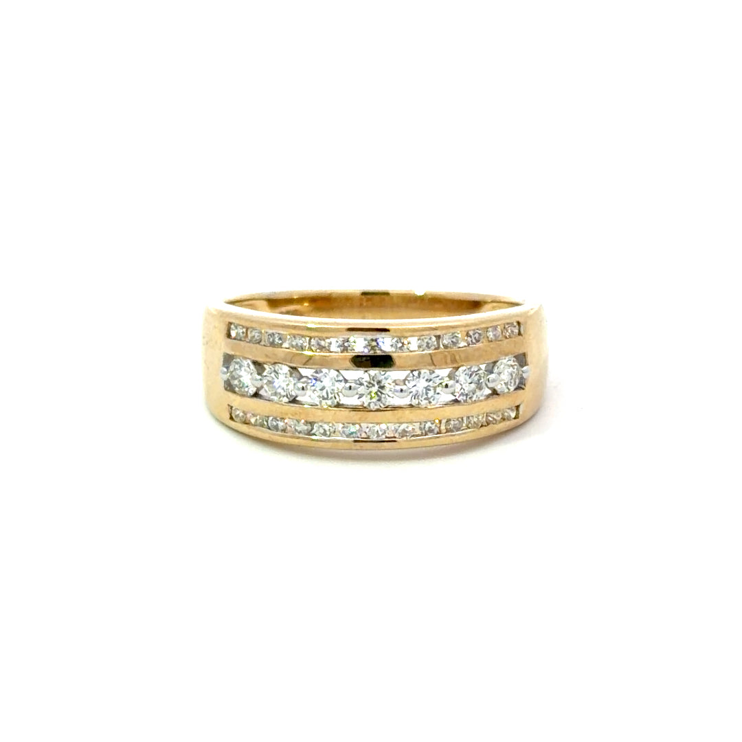 9ct Yellow Gold Diamond Ring
