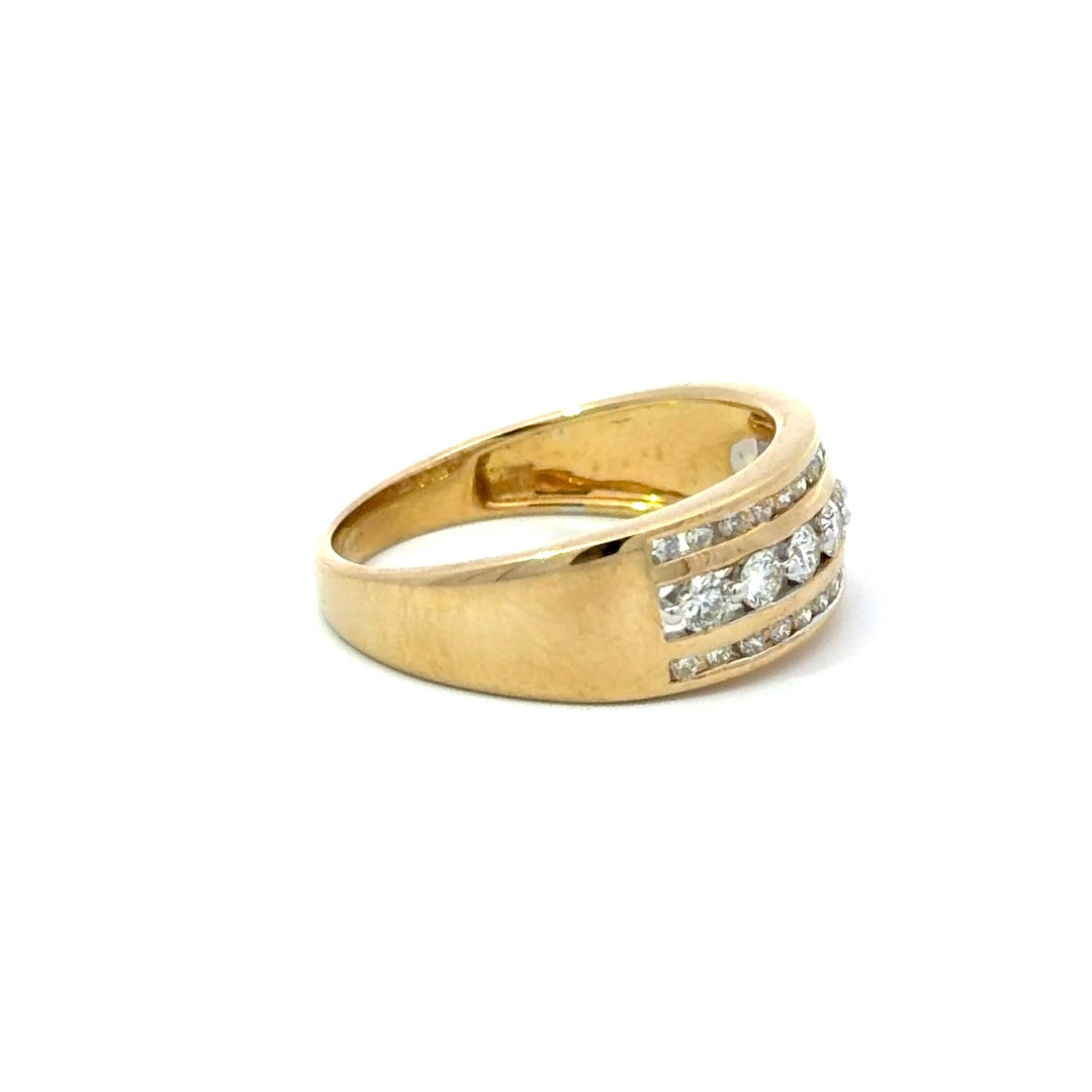 9ct Yellow Gold Diamond Ring