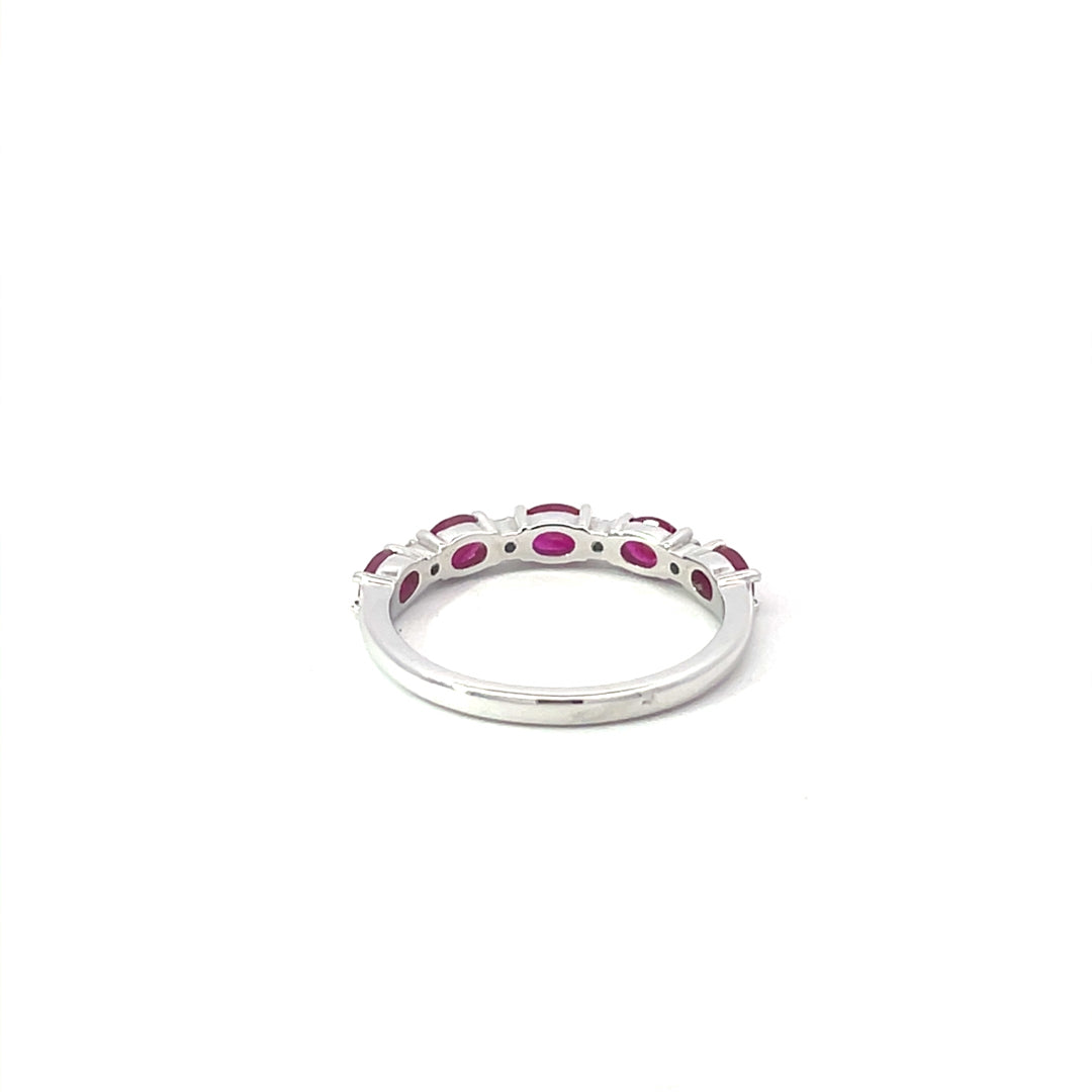9ct White Gold Ruby Ring