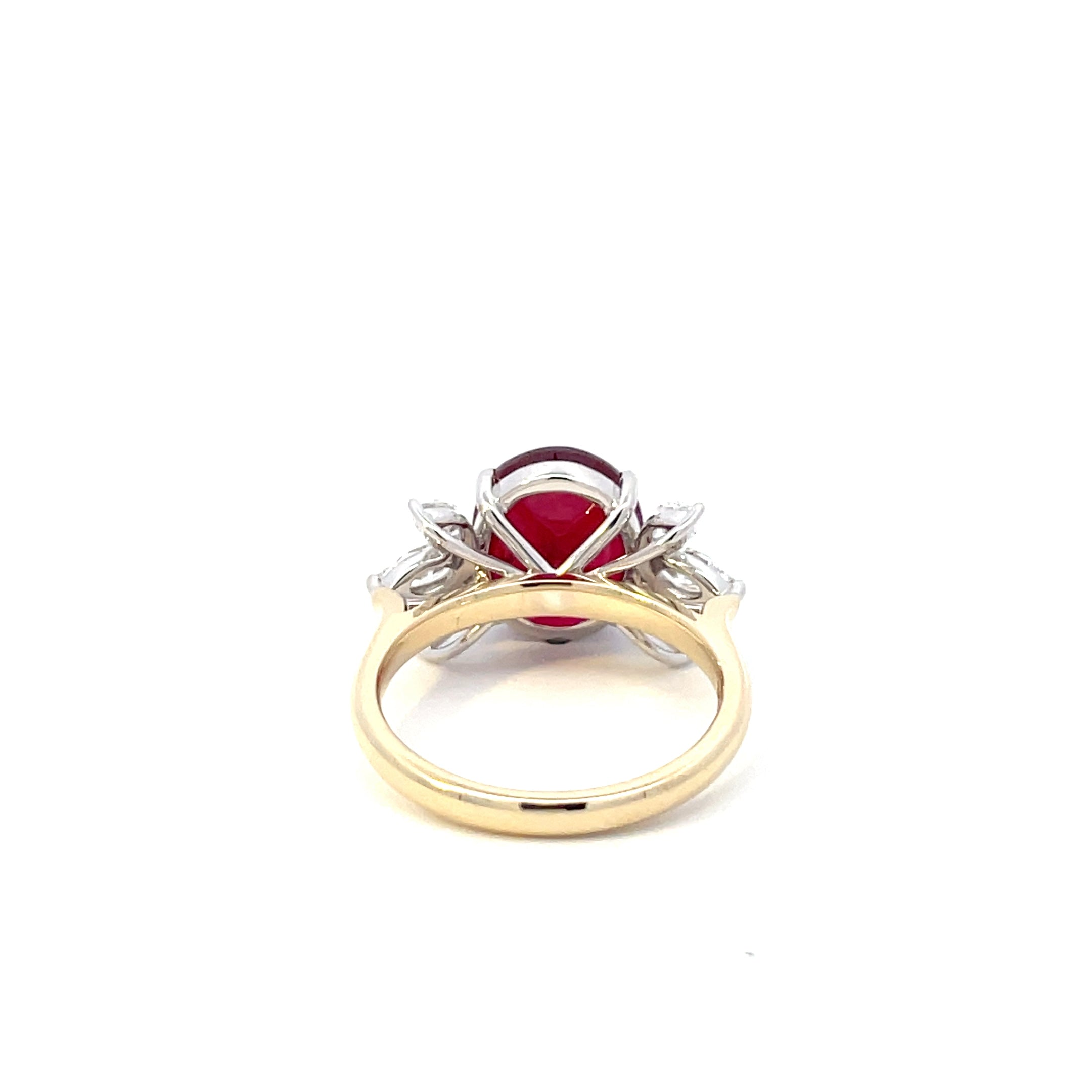 9ct Yellow Gold Ruby & Diamond Ring