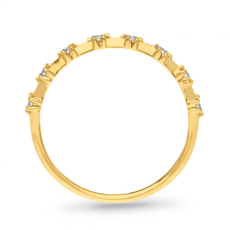 9ct Yellow Gold Diamond Ring