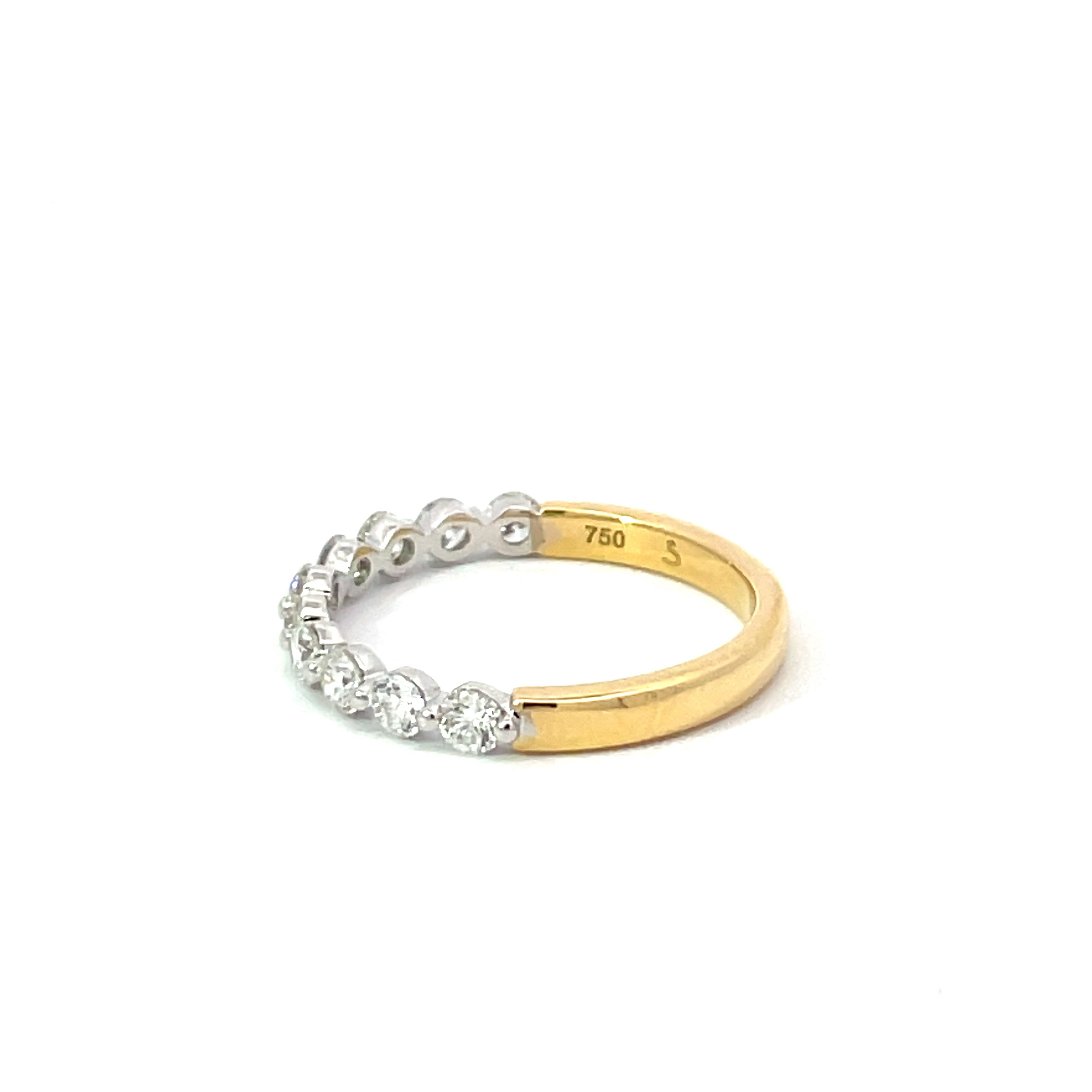 18ct Yellow & White Gold Diamond Ring