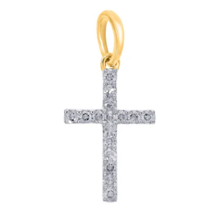 9ct Yellow Gold Diamond Pendant