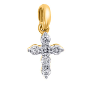 9ct Yellow Gold Diamond Pendant