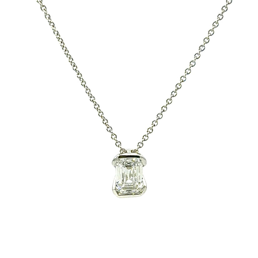 9ct White Gold Lab Grown Diamond Necklace