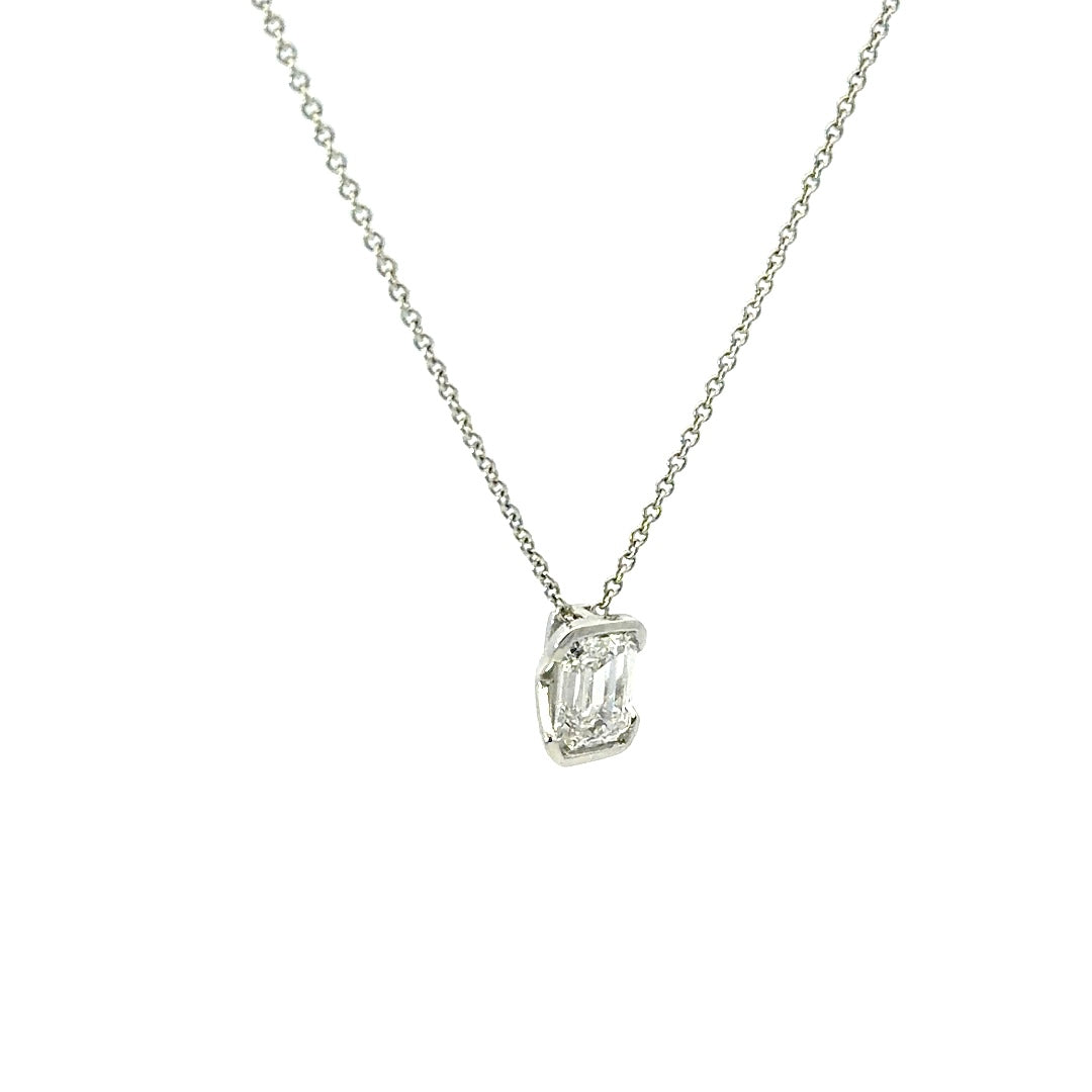 9ct White Gold Lab Grown Diamond Necklace
