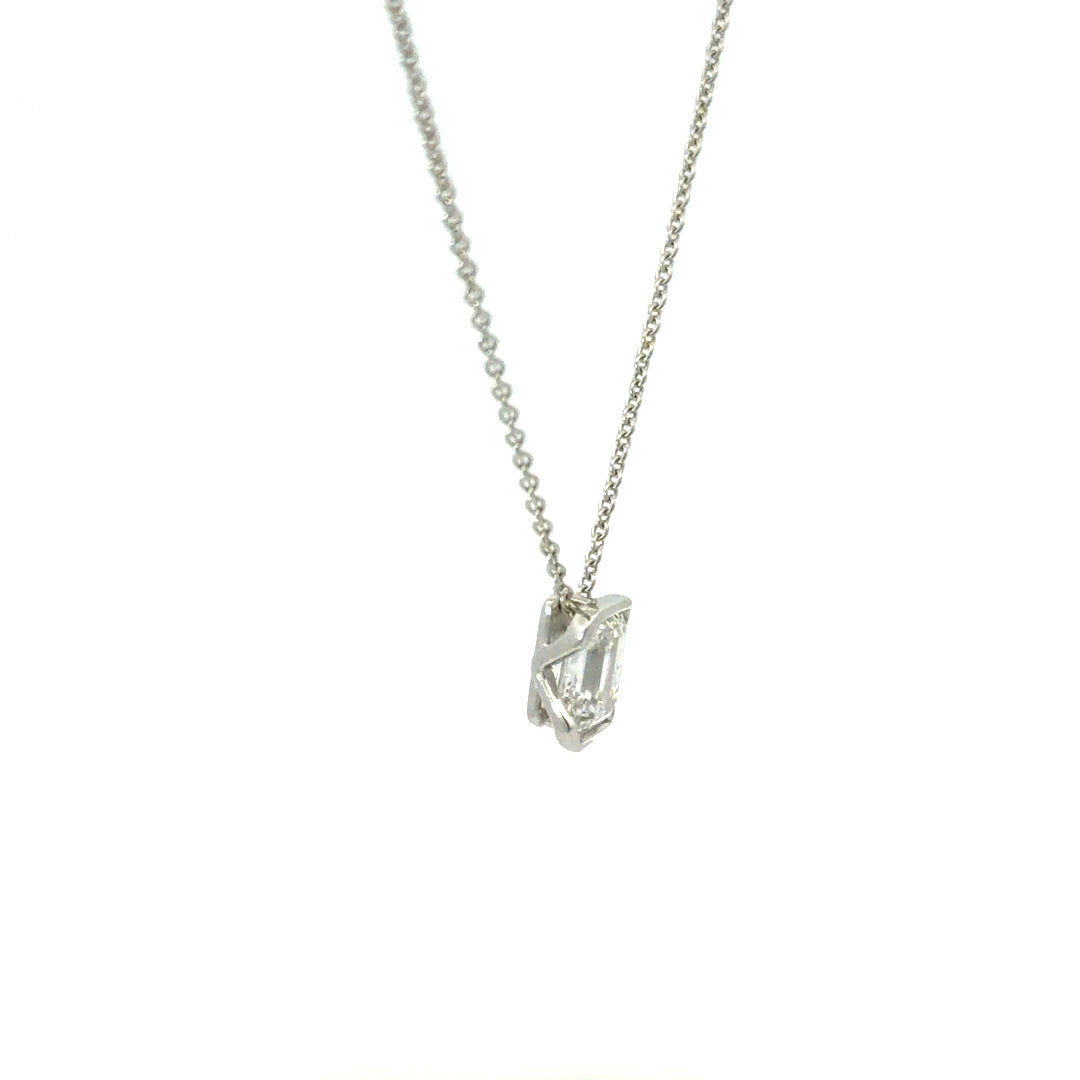 9ct White Gold Lab Grown Diamond Necklace