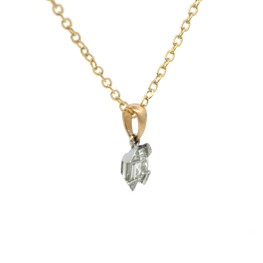 9ct Yellow Gold Diamond Pendant