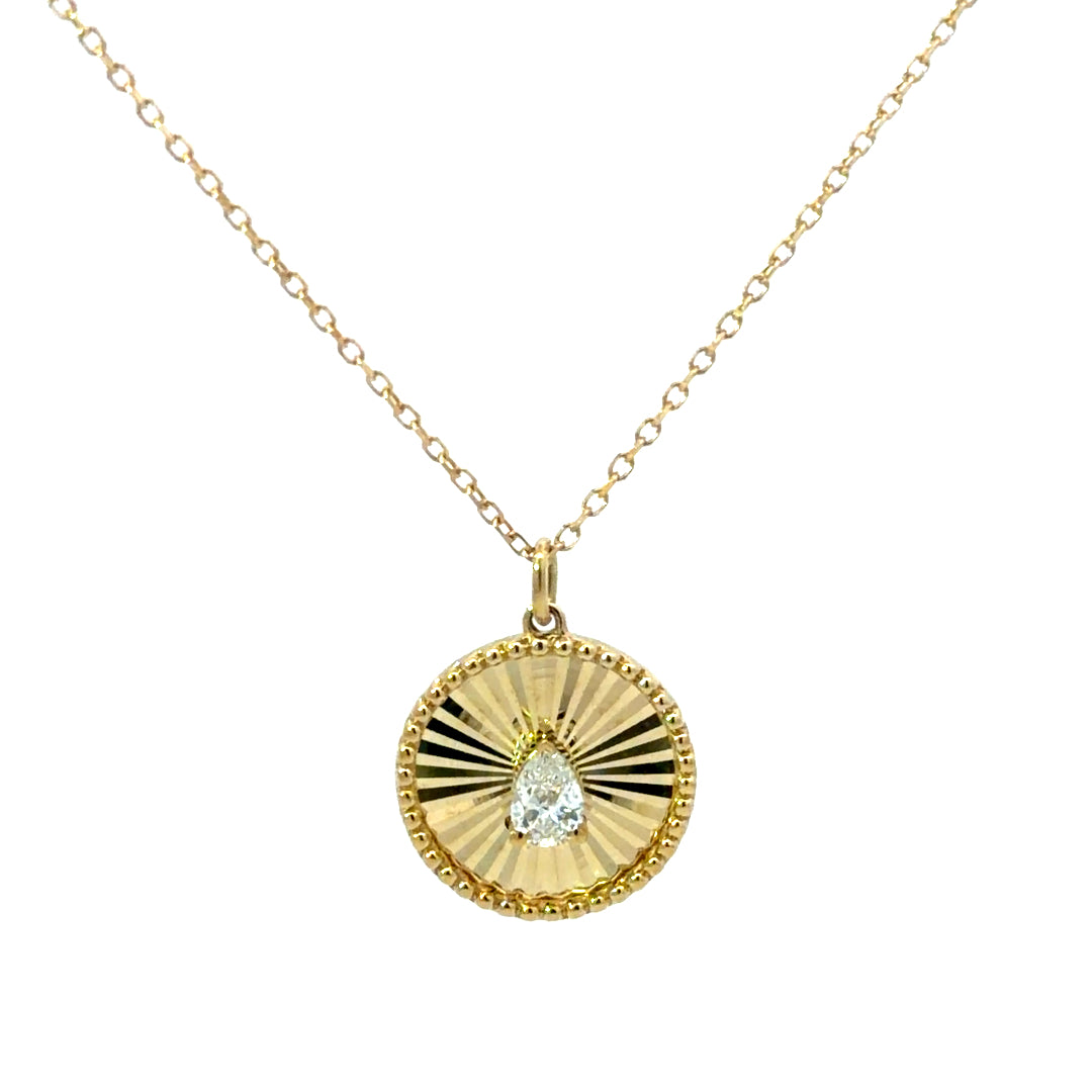 9ct Yellow Gold Lab Diamond Necklace
