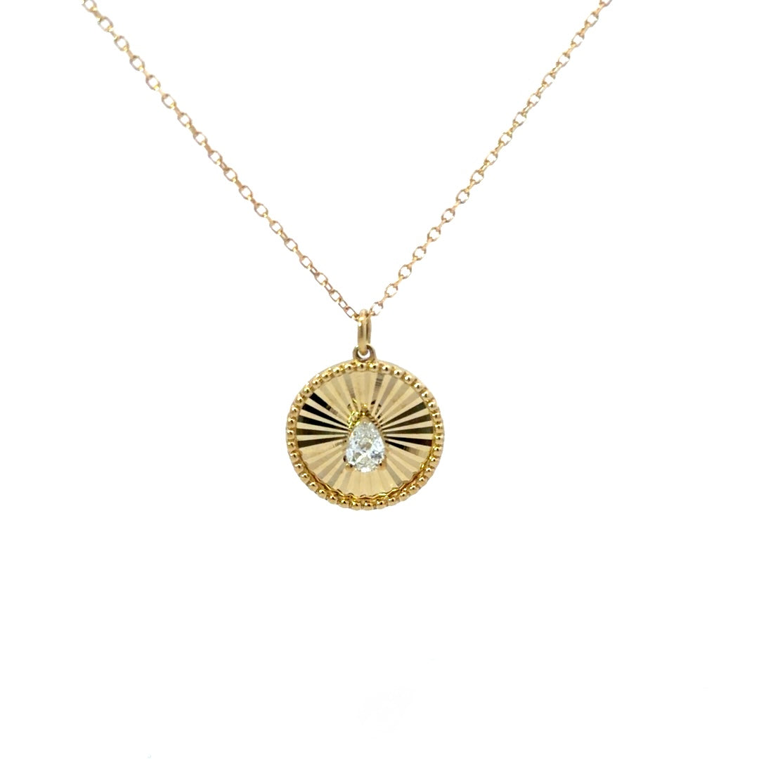 9ct Yellow Gold Lab Diamond Necklace