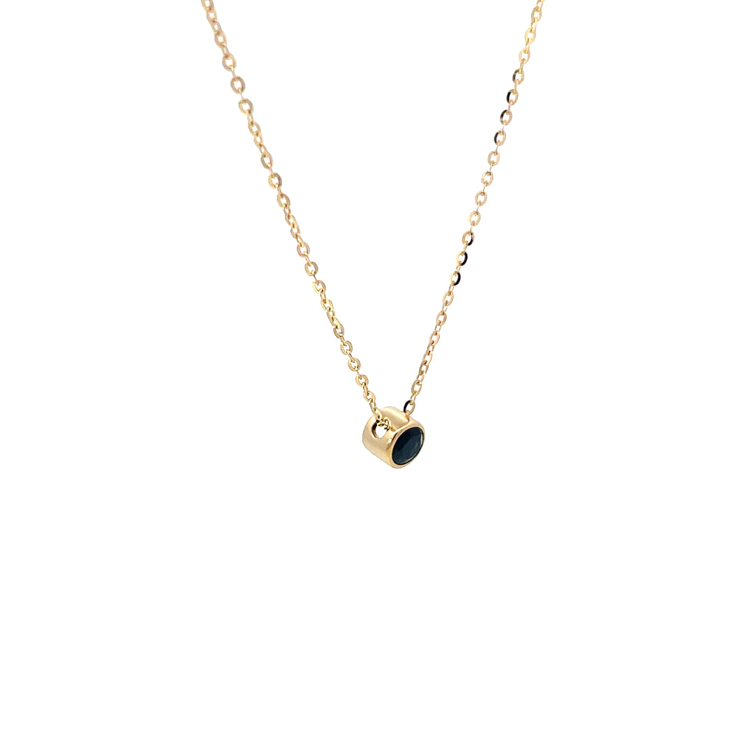 9ct Yellow Gold Sapphire Necklace