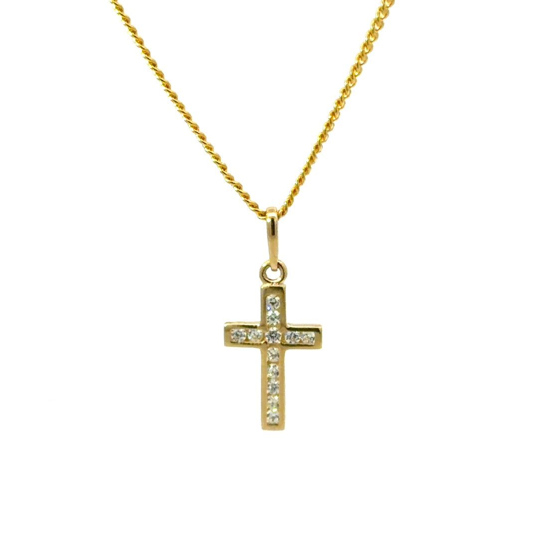 9ct Yellow Gold Cross Pendant