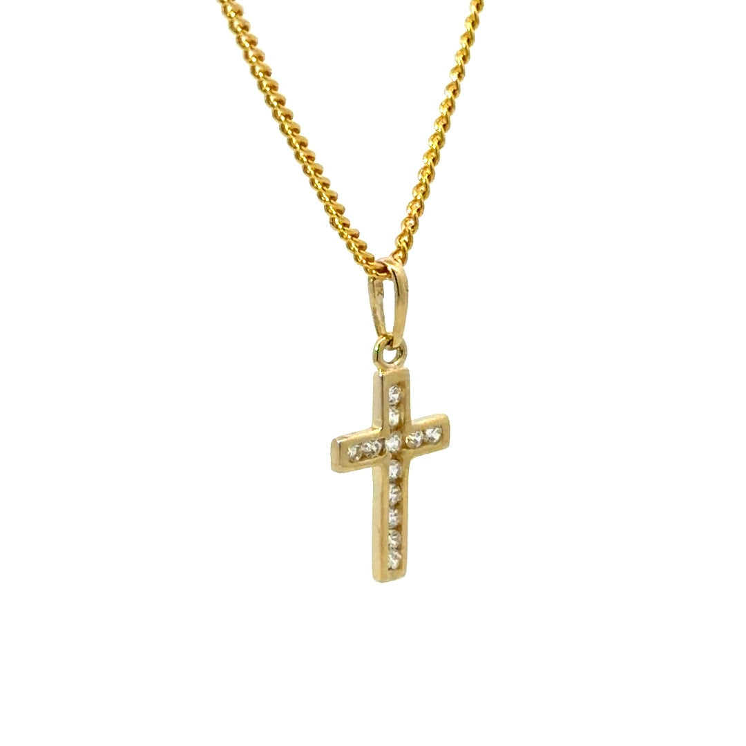 9ct Yellow Gold Cross Pendant