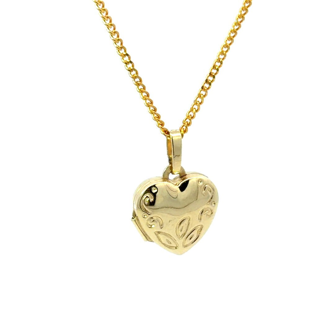 9ct Yellow Gold Heart Locket