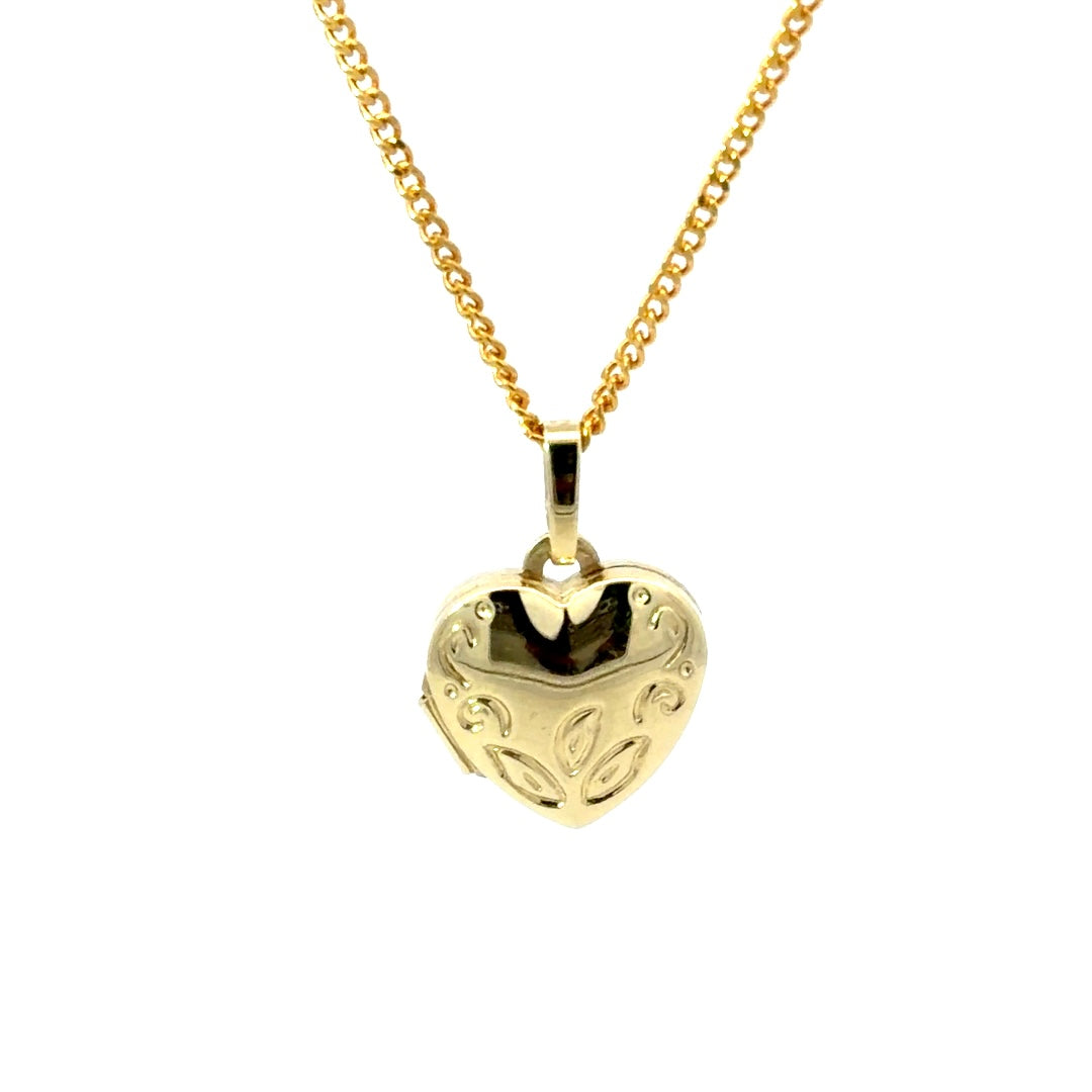 9ct Yellow Gold Heart Locket