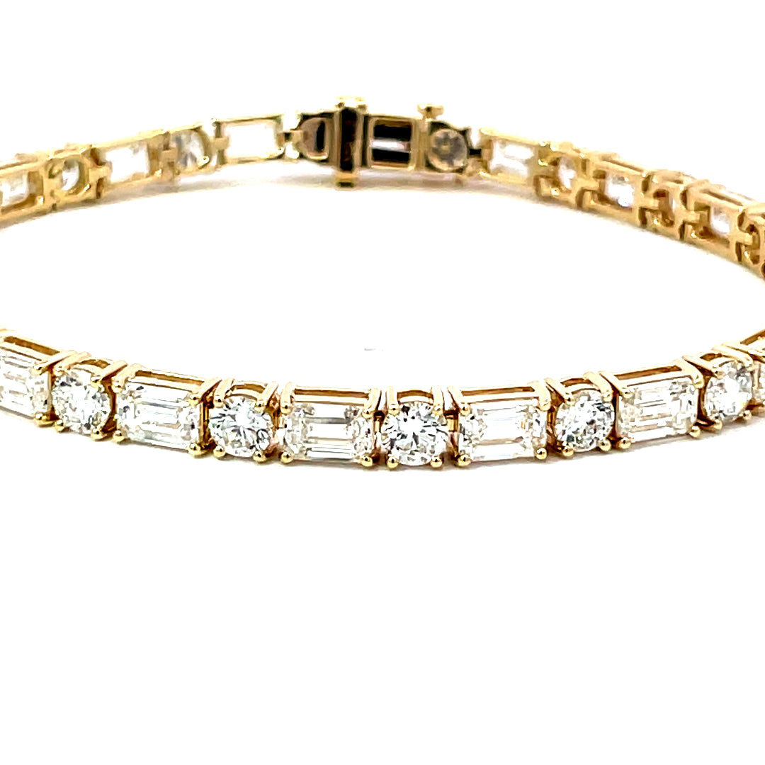 9ct Yellow Gold Lab Grown Diamond Bracelet