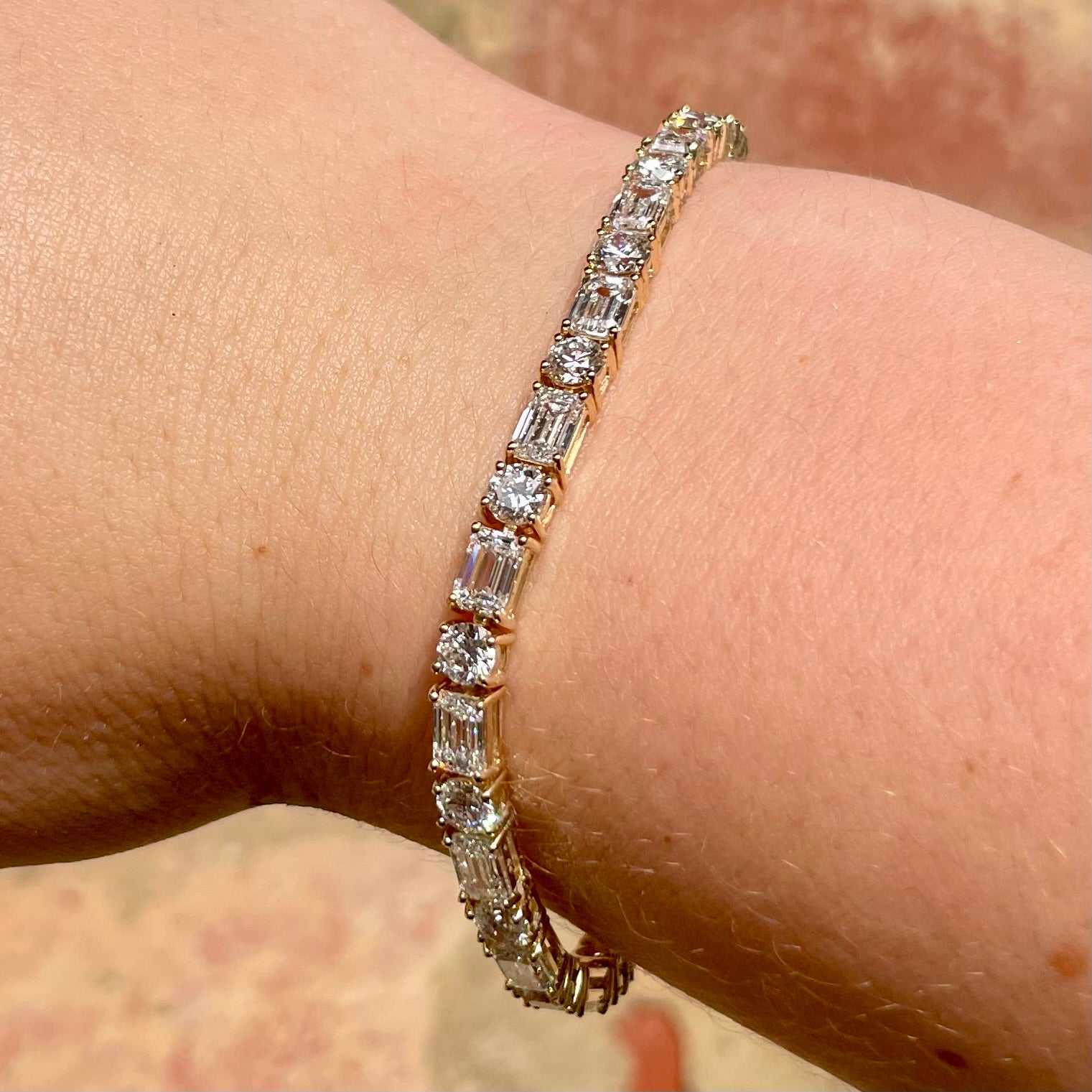 9ct Yellow Gold Lab Grown Diamond Bracelet