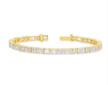 9ct Yellow Gold Lab Grown Diamond Bracelet