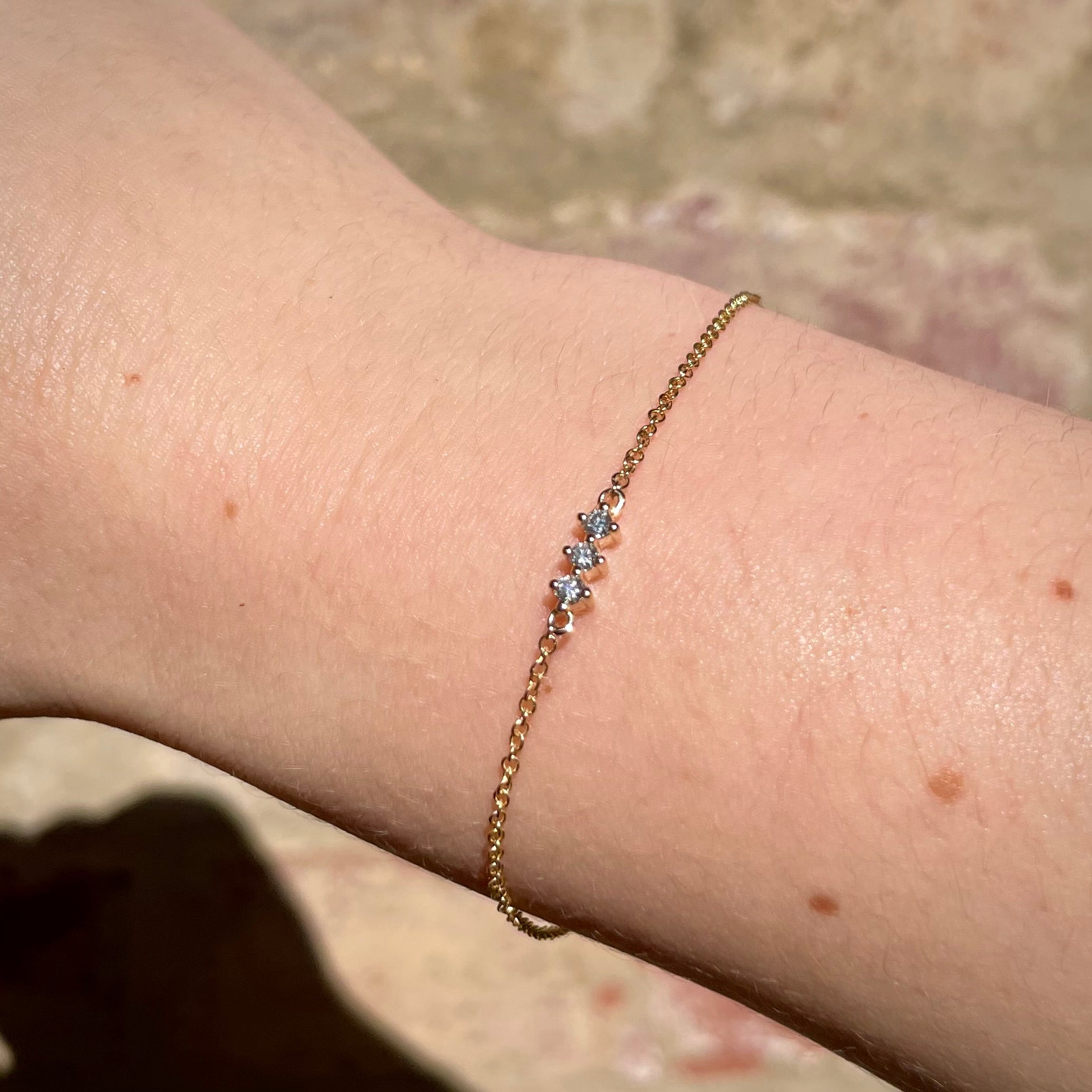9ct Yellow Gold Lab Grown Diamond Bracelet