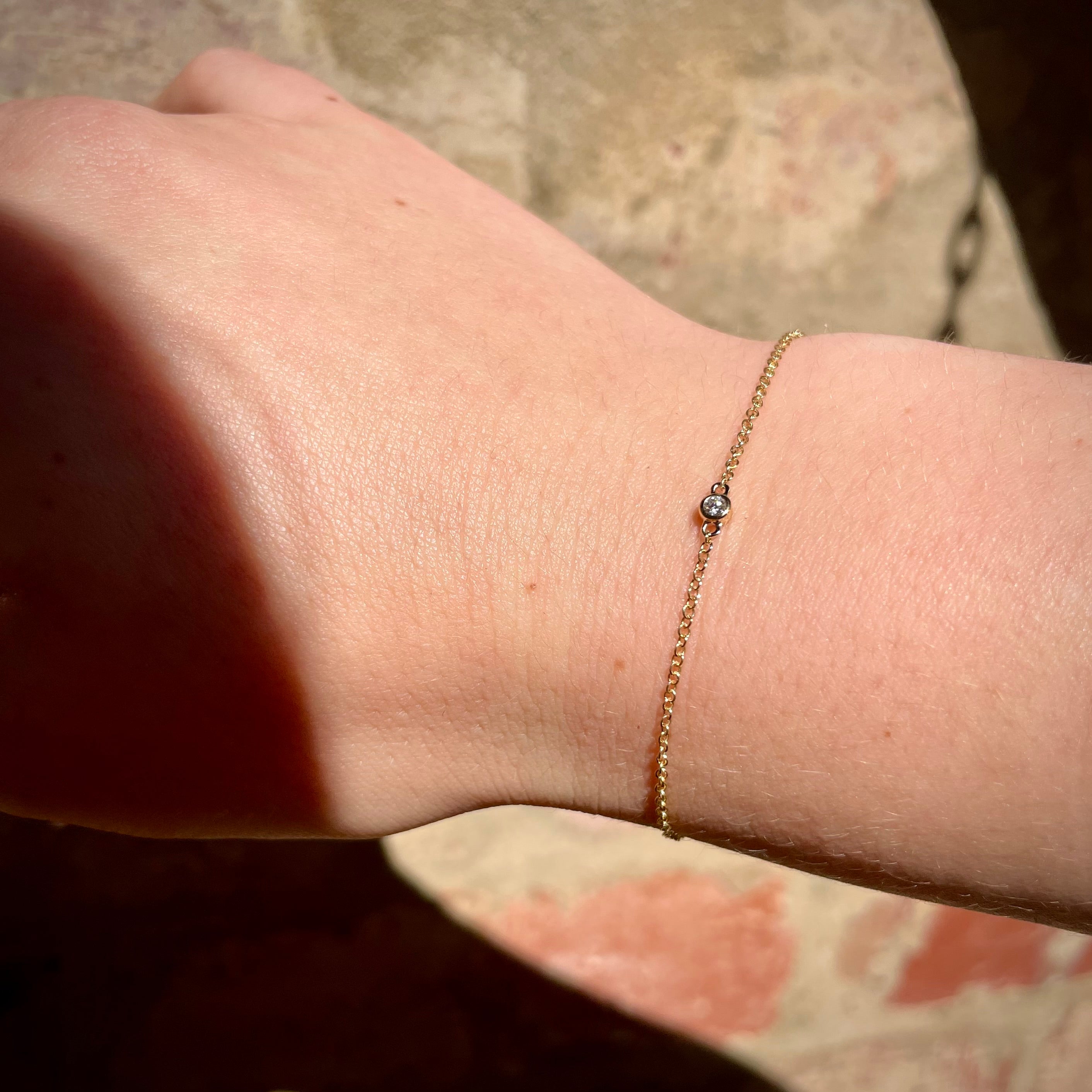 9ct Yellow Gold Lab Grown Diamond Bracelet