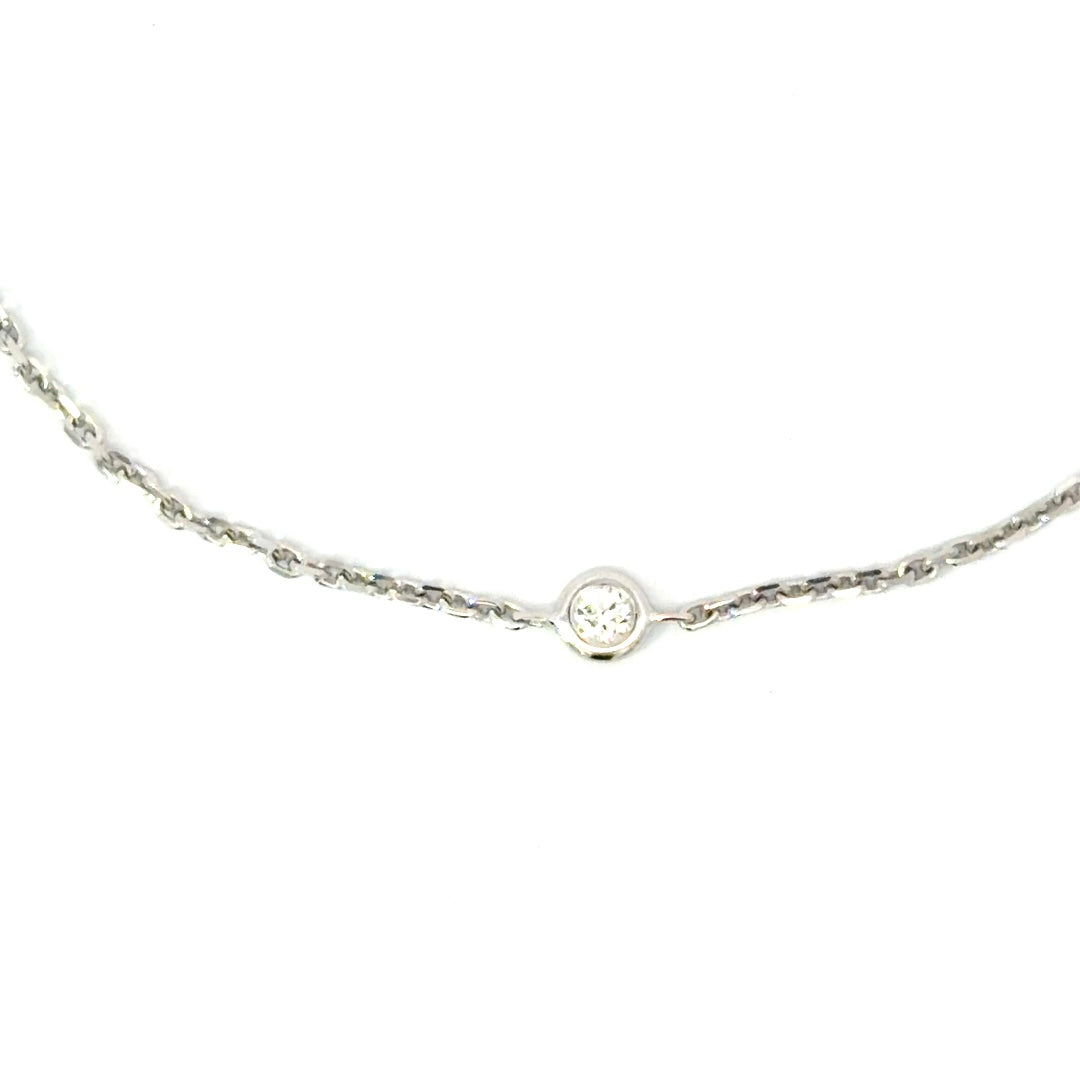 9ct White Gold Diamond Bracelet