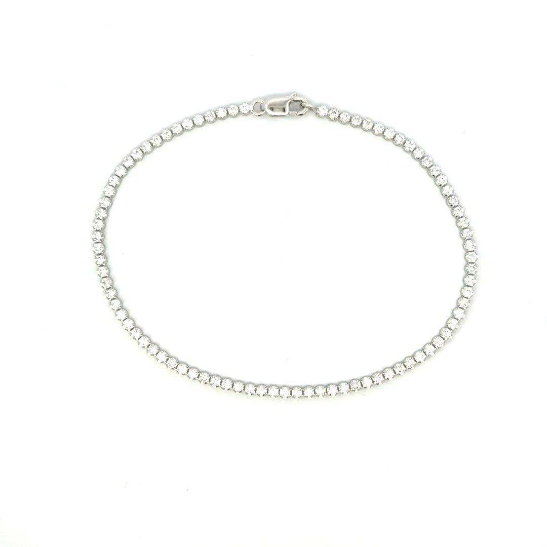 10ct White Gold Lab Diamond Bracelet