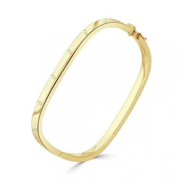 9ct Yellow Gold Hinge Bangle