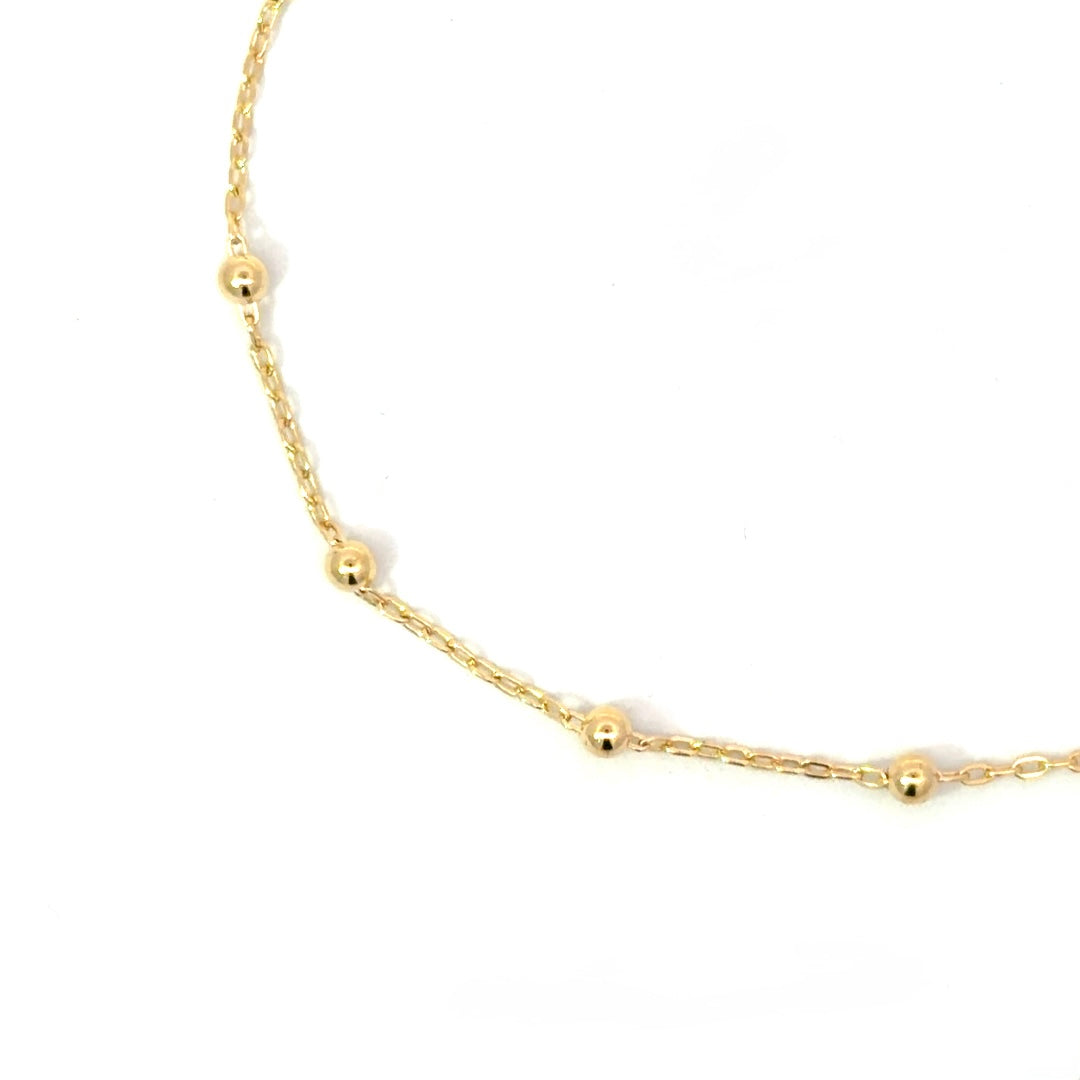 9ct Yellow Gold Ball Bracelet