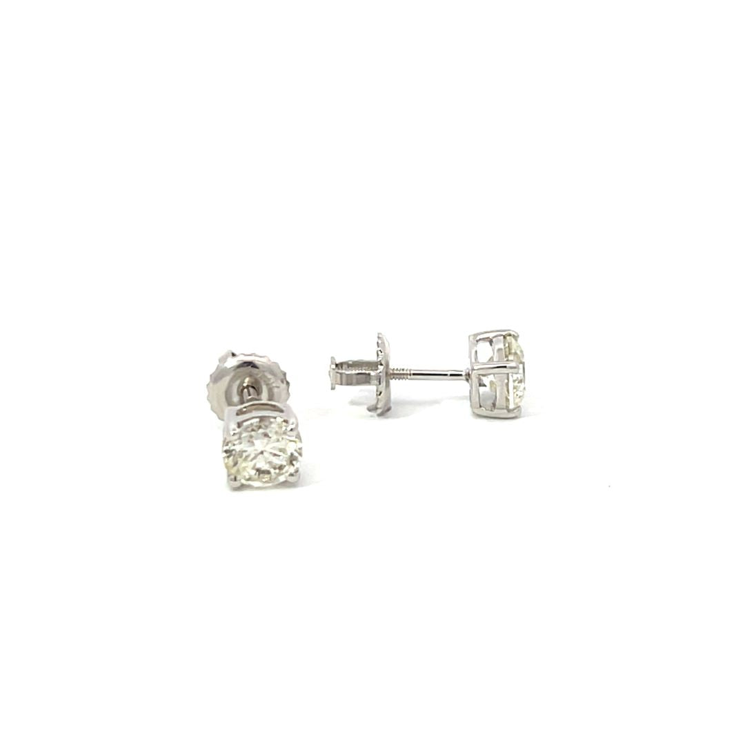 14ct White Gold Diamond Earrings